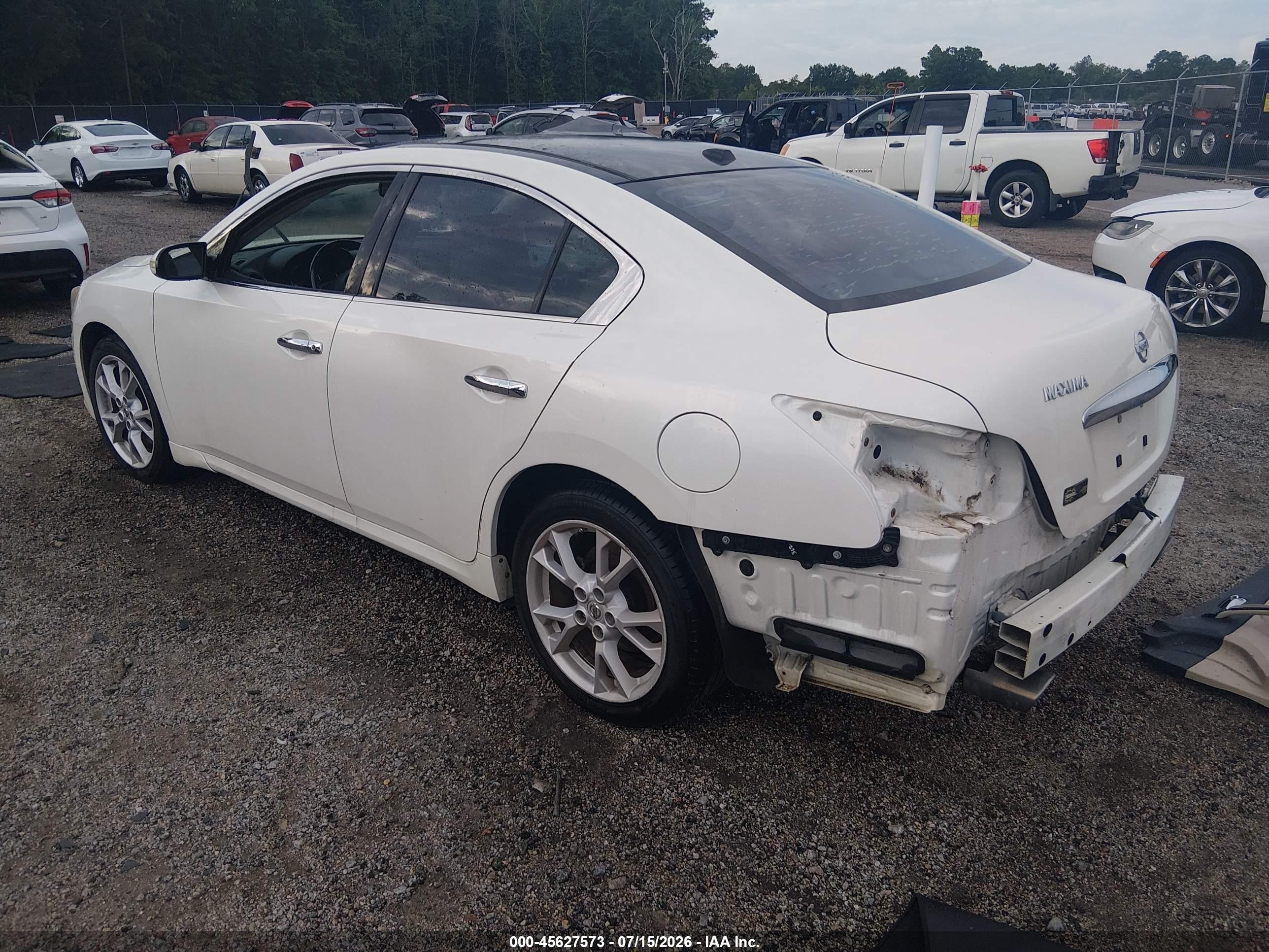 2014 Nissan Maxima 3.5 Sv White vin: 1N4AA5AP1EC910682