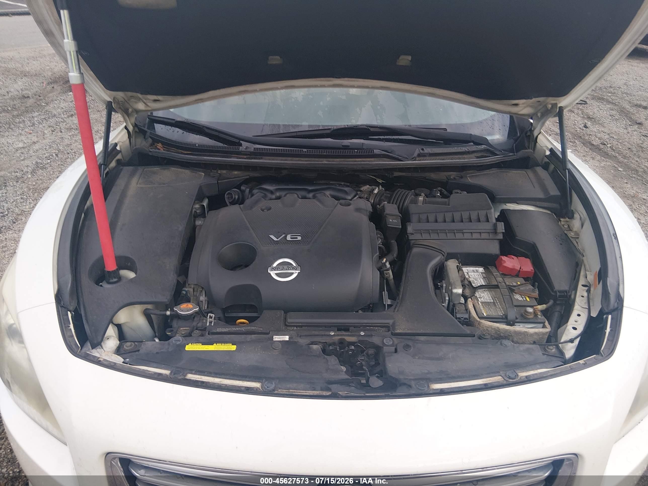 2014 Nissan Maxima 3.5 Sv White vin: 1N4AA5AP1EC910682