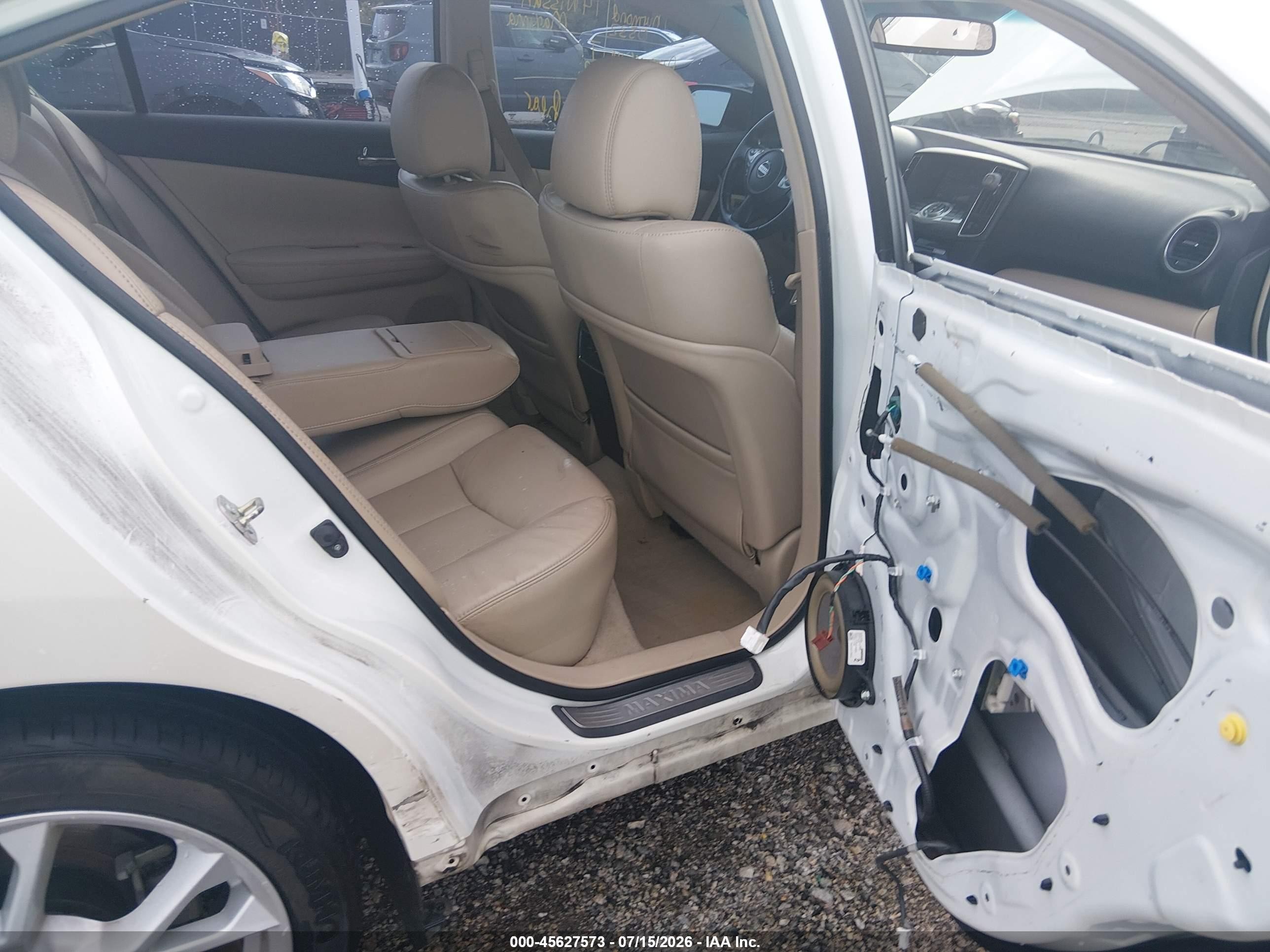 2014 Nissan Maxima 3.5 Sv White vin: 1N4AA5AP1EC910682
