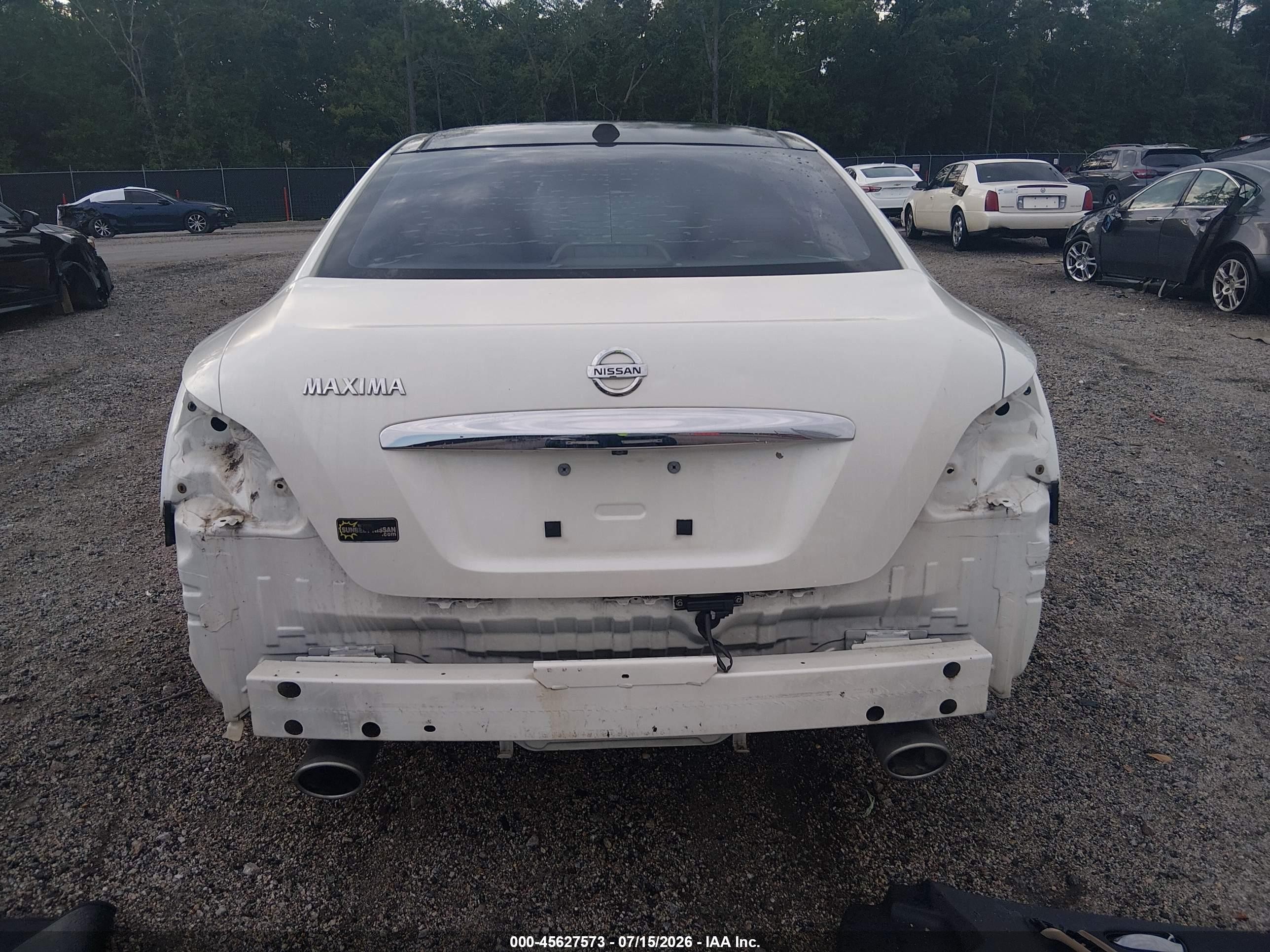 2014 Nissan Maxima 3.5 Sv White vin: 1N4AA5AP1EC910682