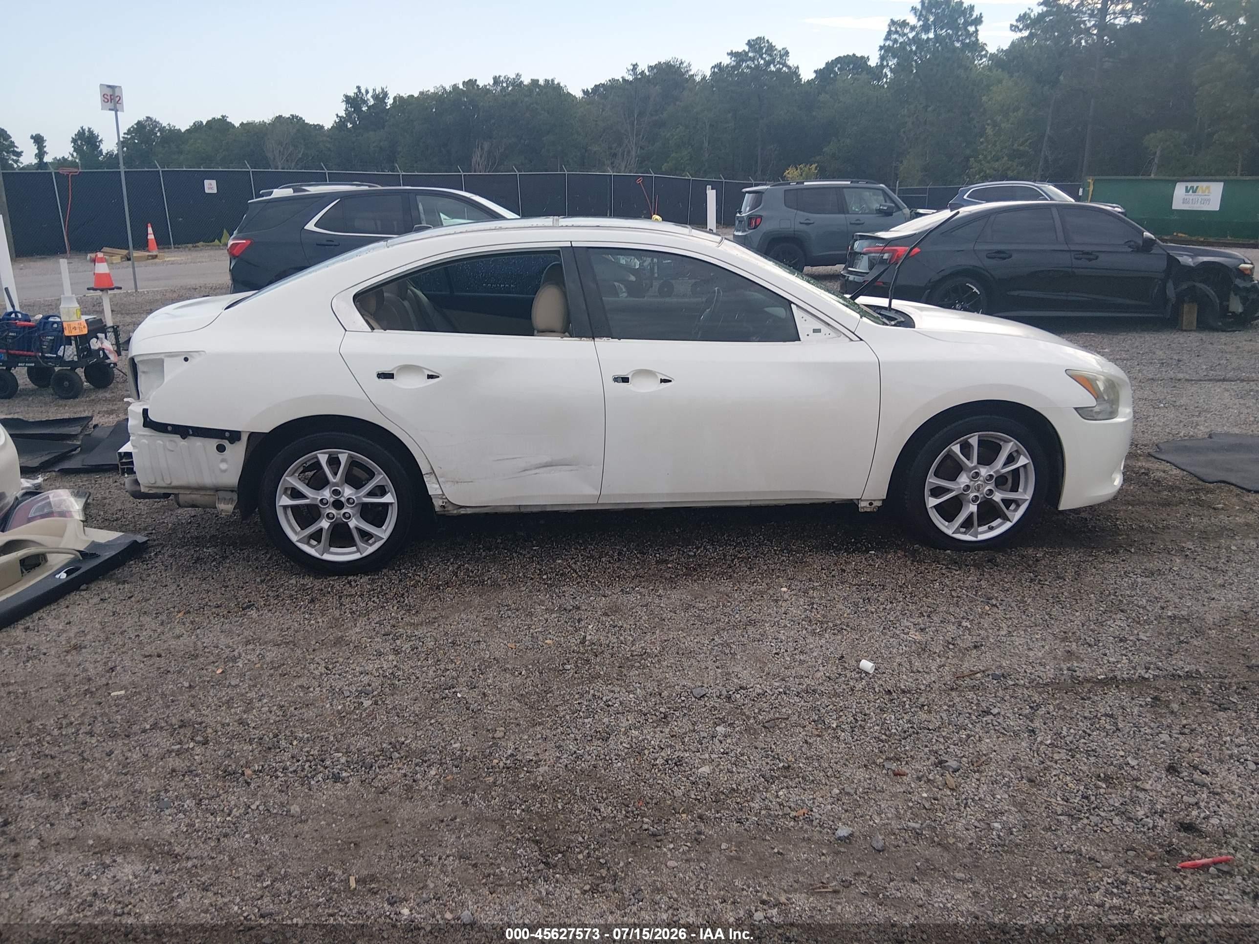 2014 Nissan Maxima 3.5 Sv White vin: 1N4AA5AP1EC910682