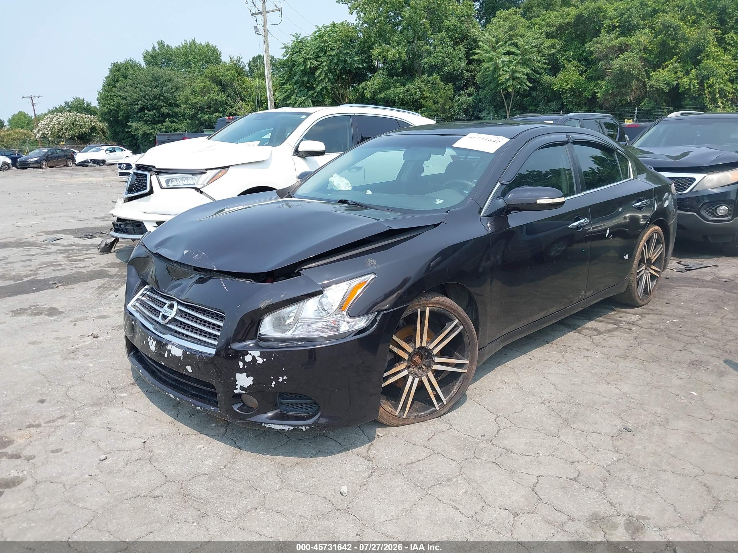 2010 Nissan Maxima 3.5 Sv Black vin: 1N4AA5AP2AC801089