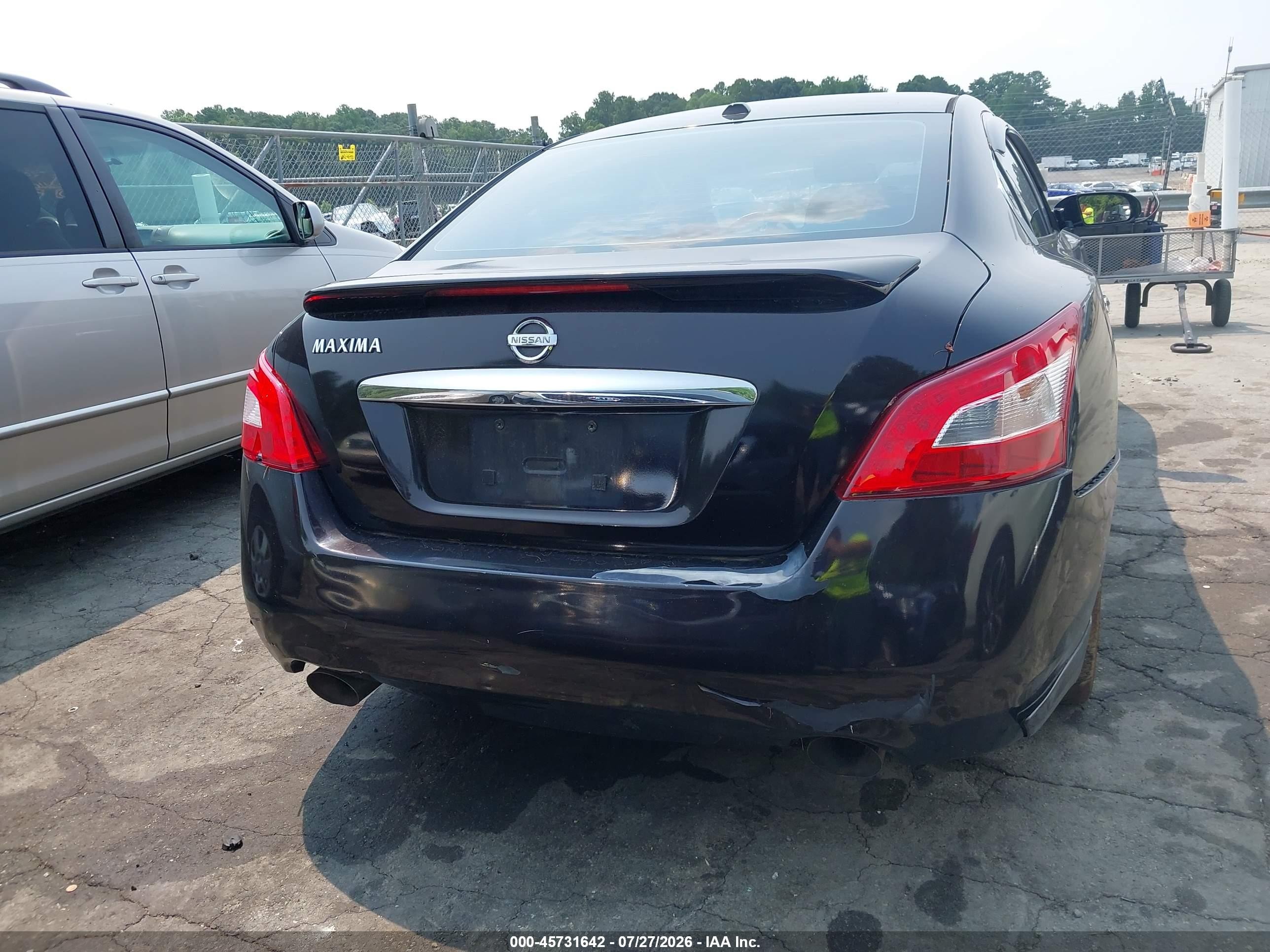 2010 Nissan Maxima 3.5 Sv Black vin: 1N4AA5AP2AC801089