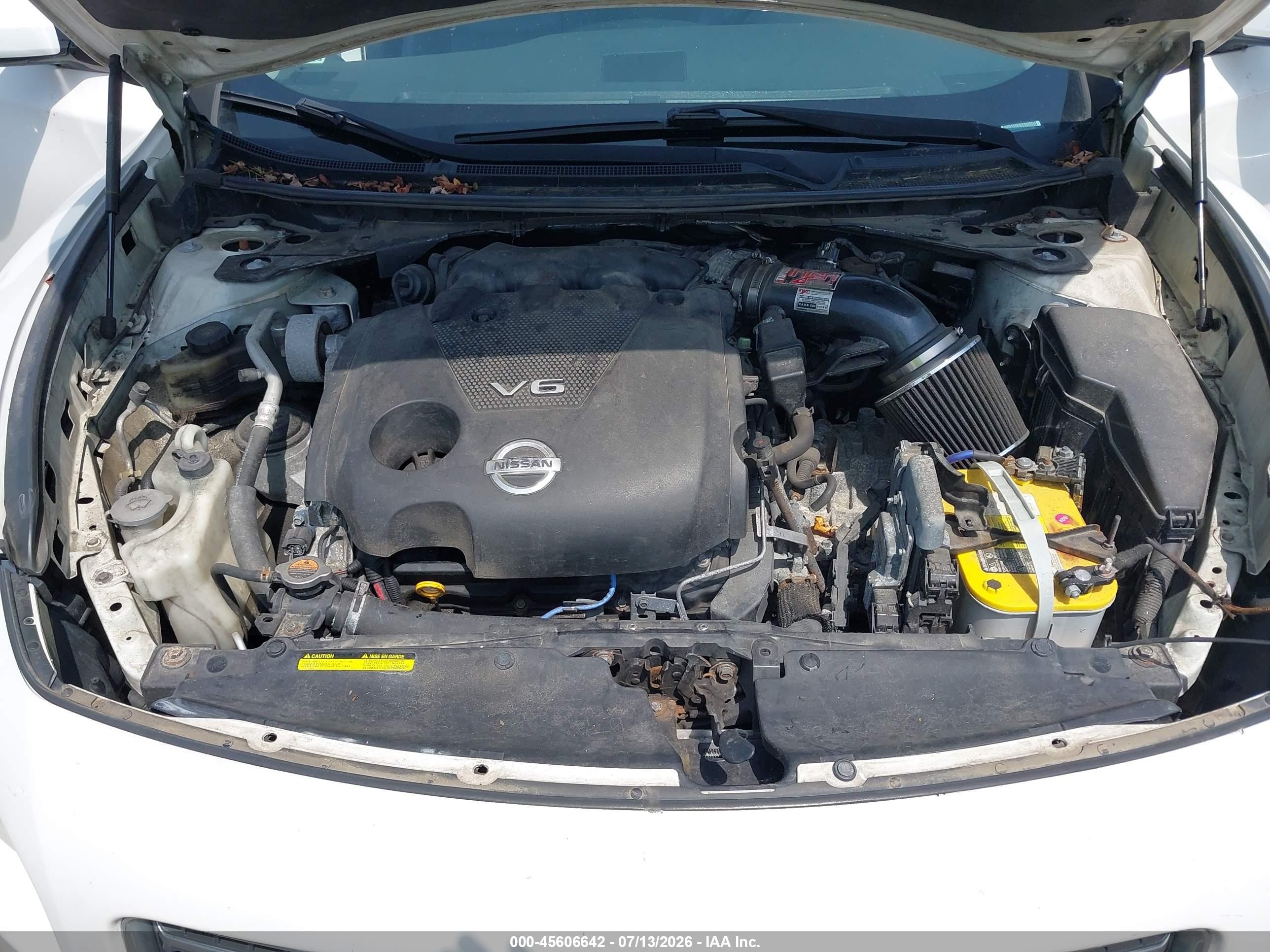 2010 Nissan Maxima 3.5 Sv White vin: 1N4AA5AP2AC810407