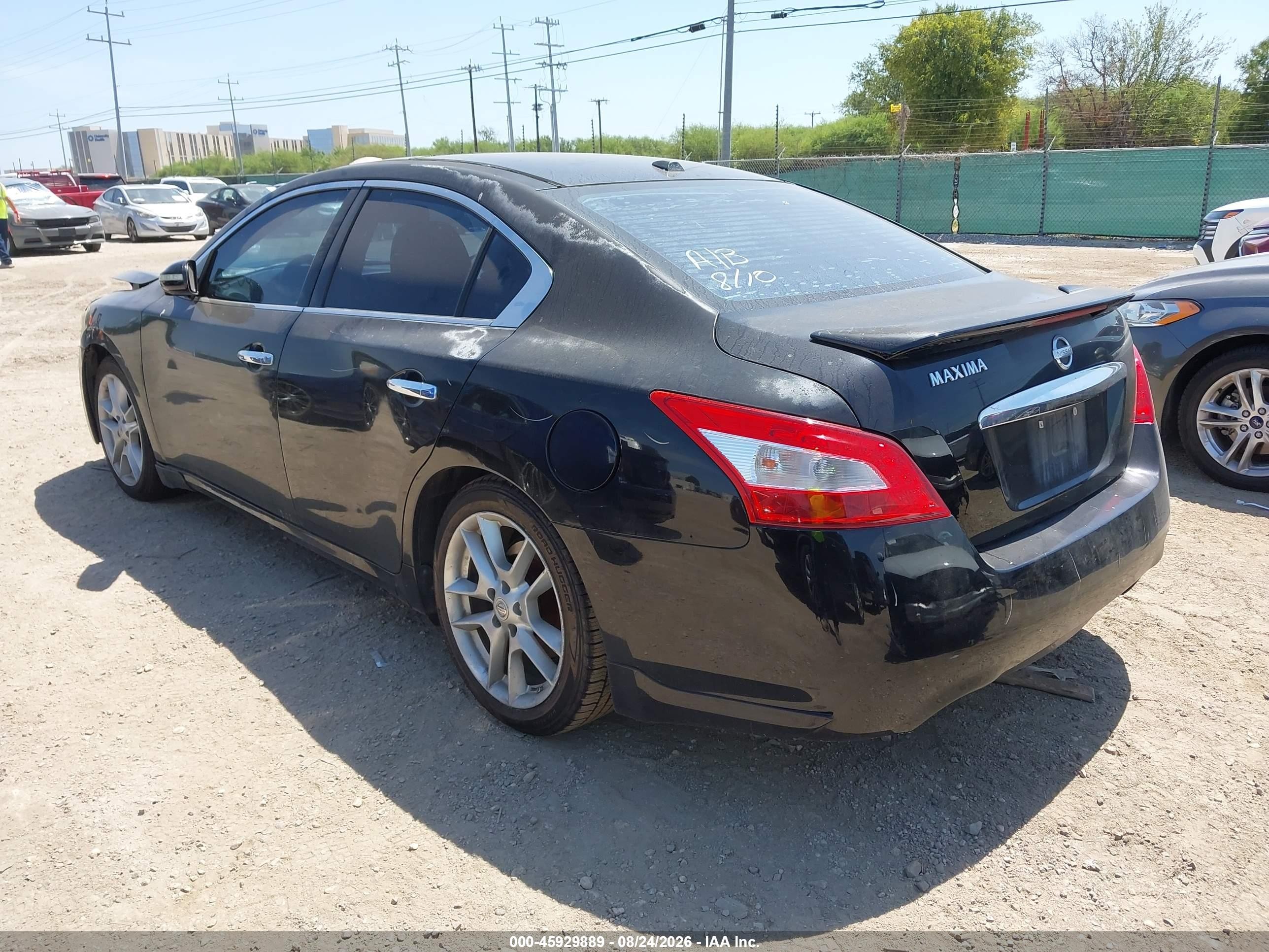 2010 Nissan Maxima 3.5 Sv Black vin: 1N4AA5AP2AC849157