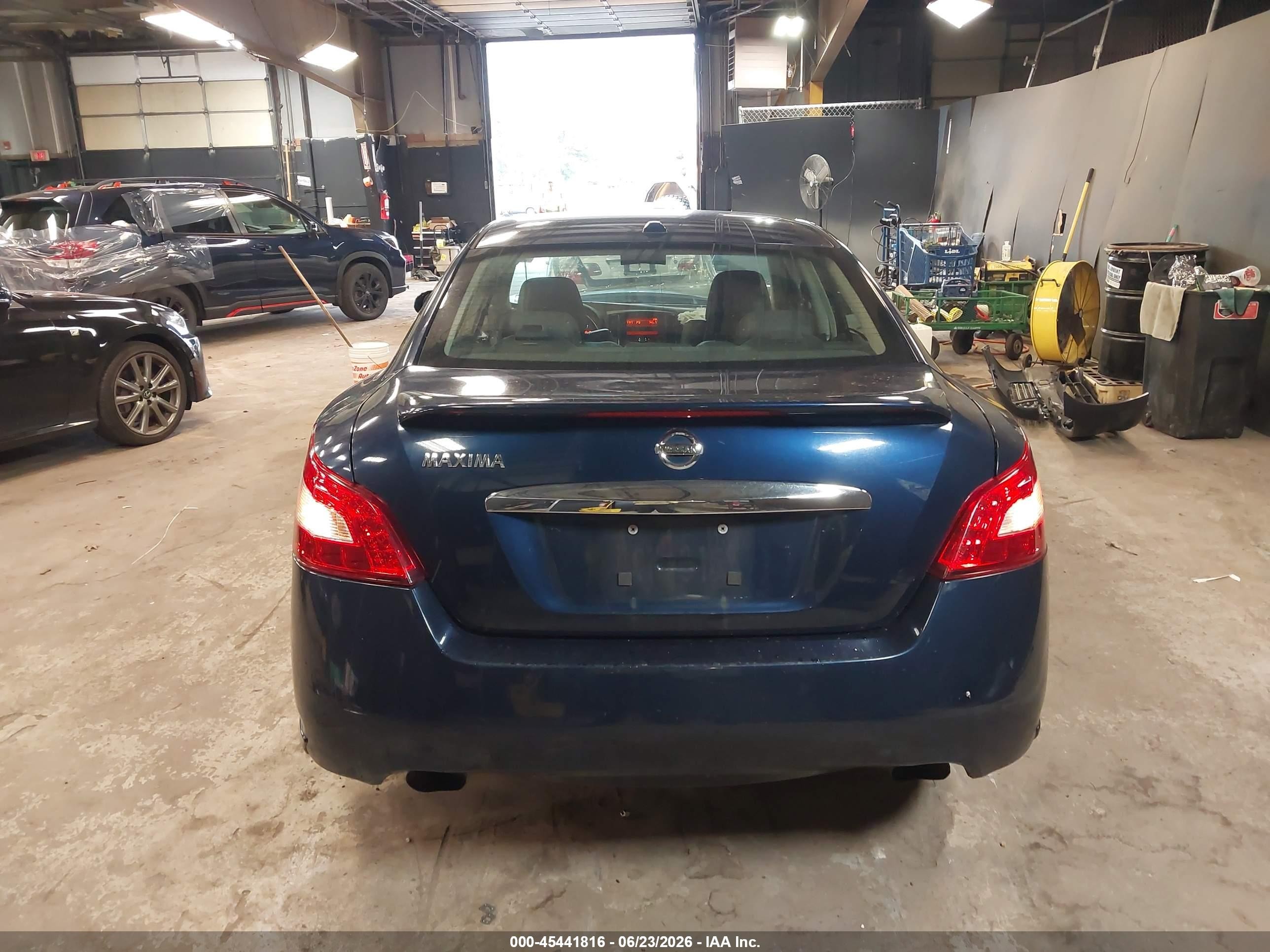 2010 Nissan Maxima 3.5 Sv Blue vin: 1N4AA5AP2AC857405