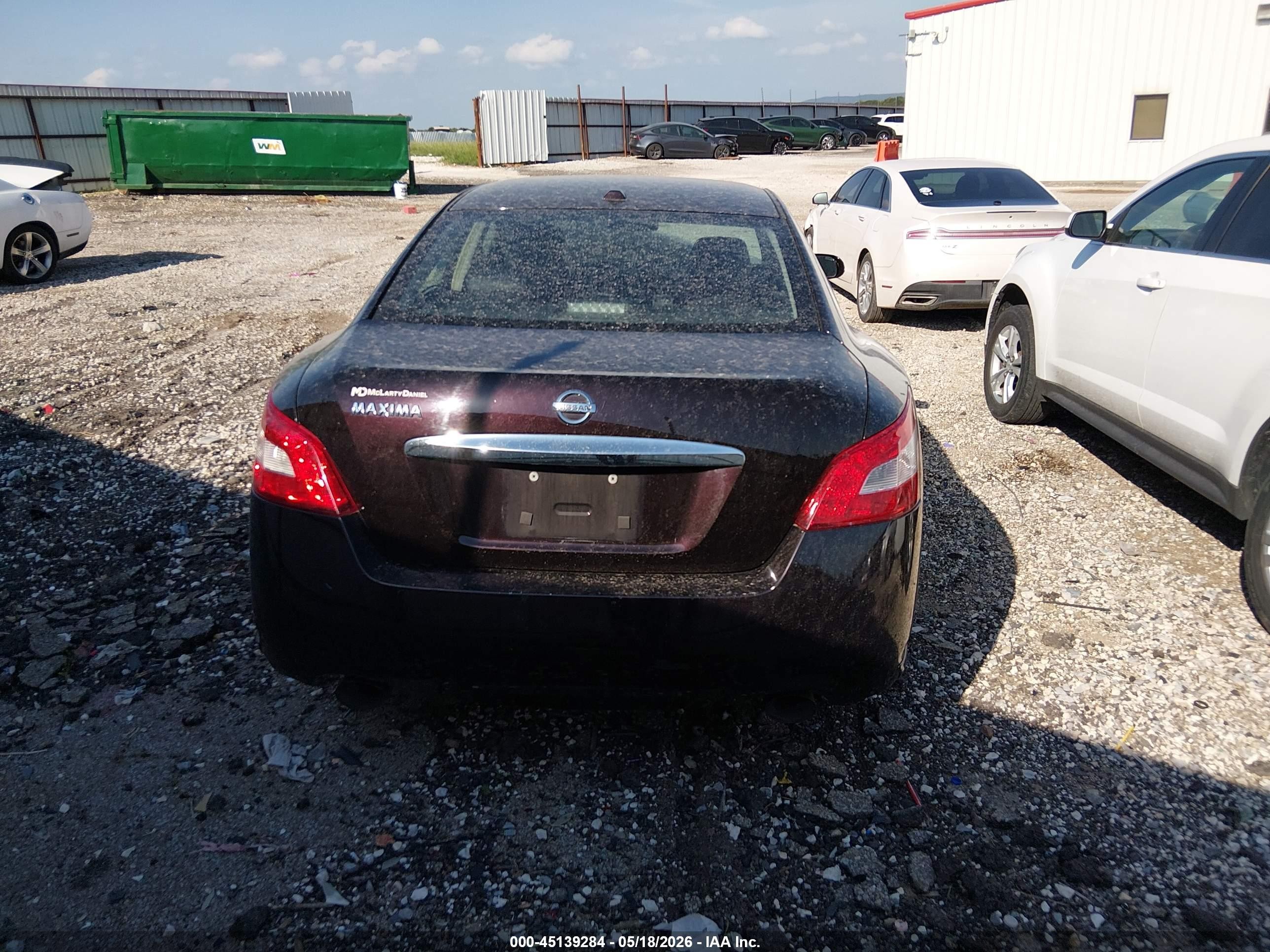 2010 Nissan Maxima 3.5 Sv Purple vin: 1N4AA5AP2AC859316