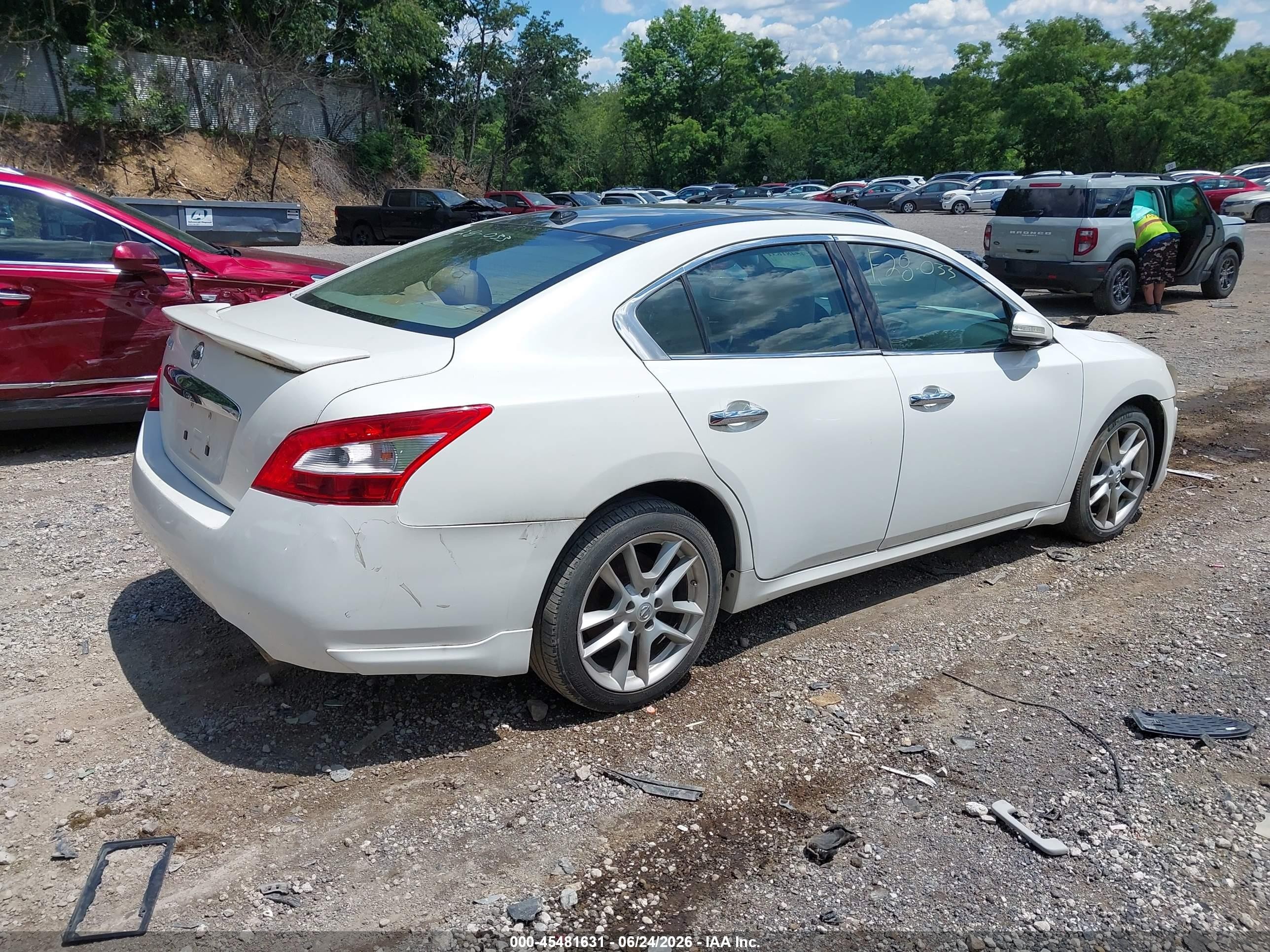 2010 Nissan Maxima 3.5 Sv White vin: 1N4AA5AP2AC874687