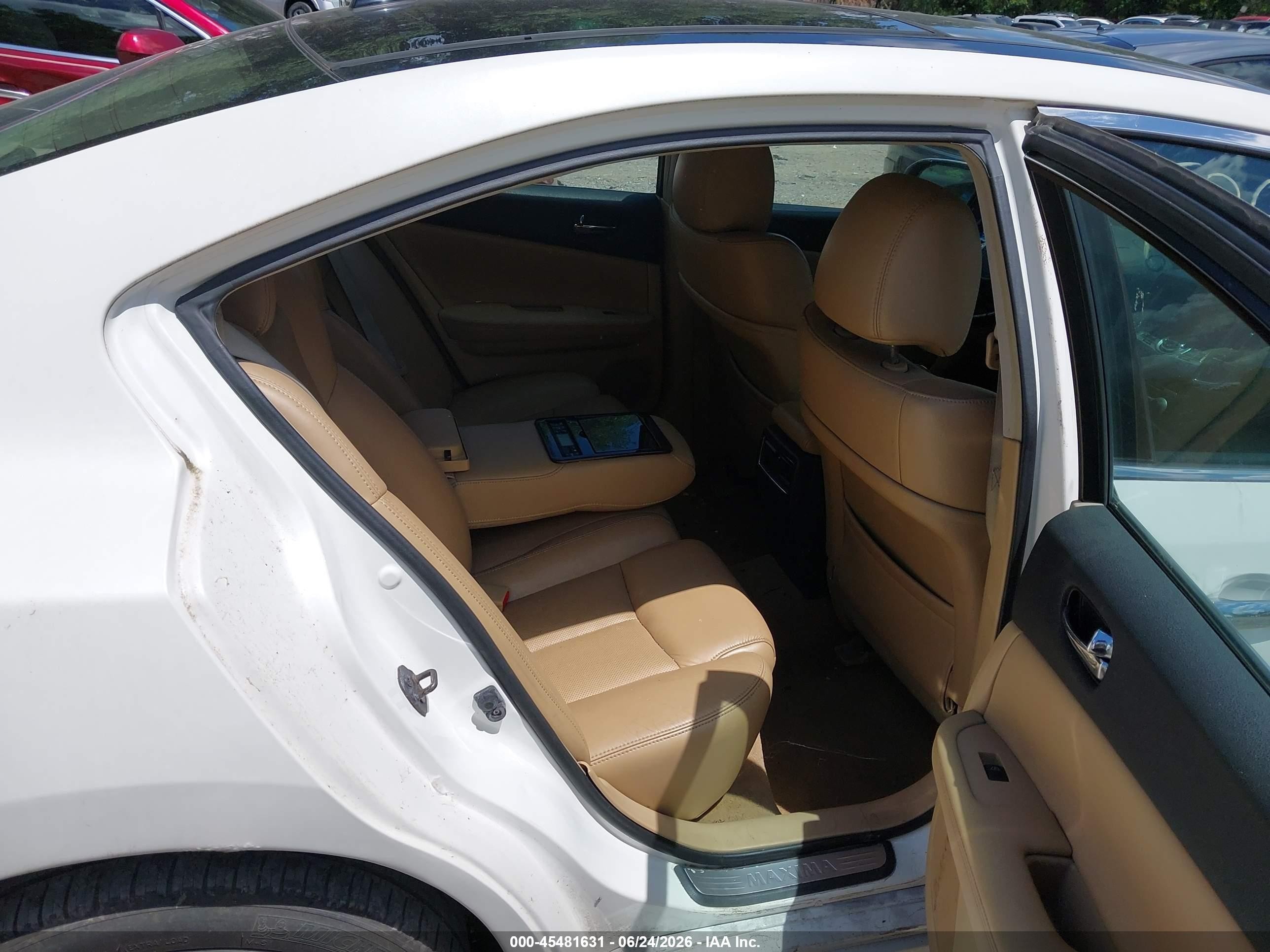 2010 Nissan Maxima 3.5 Sv White vin: 1N4AA5AP2AC874687