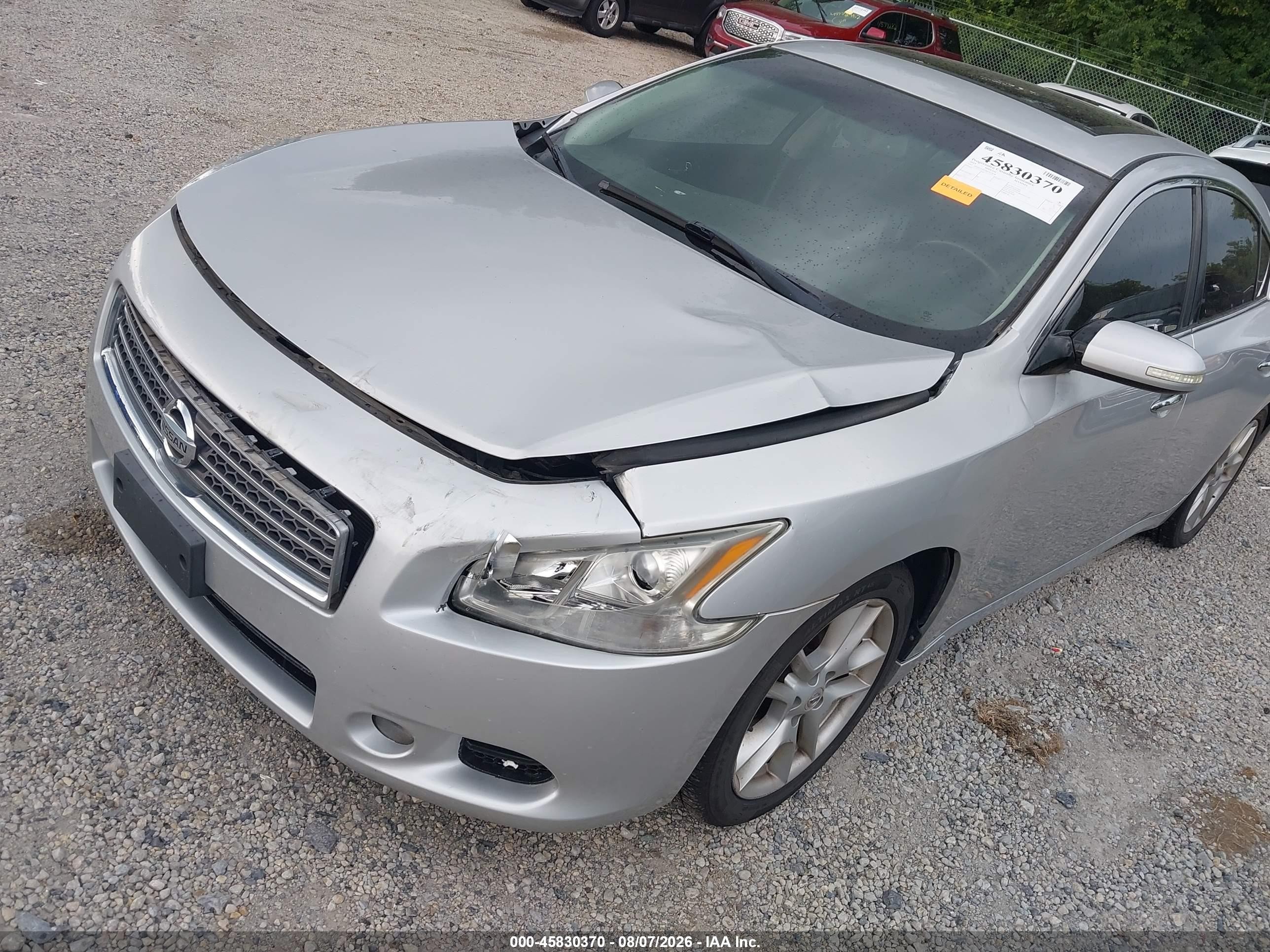 2011 Nissan Maxima 3.5 Sv Silver vin: 1N4AA5AP2BC817858