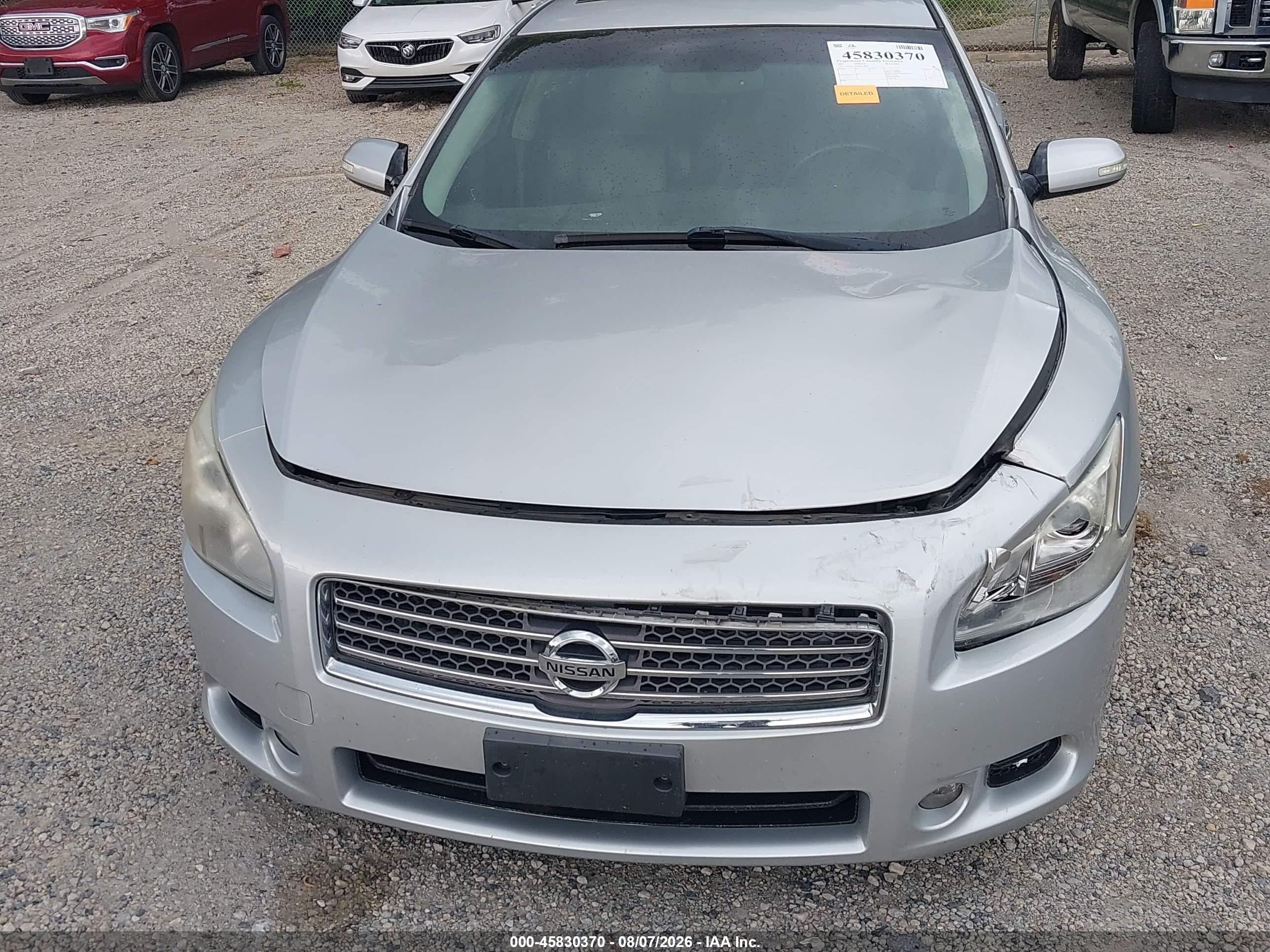 2011 Nissan Maxima 3.5 Sv Silver vin: 1N4AA5AP2BC817858