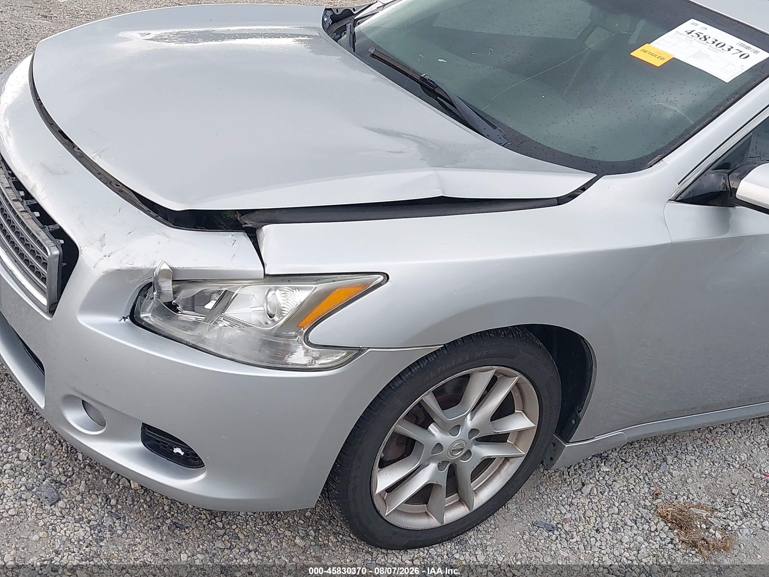 2011 Nissan Maxima 3.5 Sv Silver vin: 1N4AA5AP2BC817858