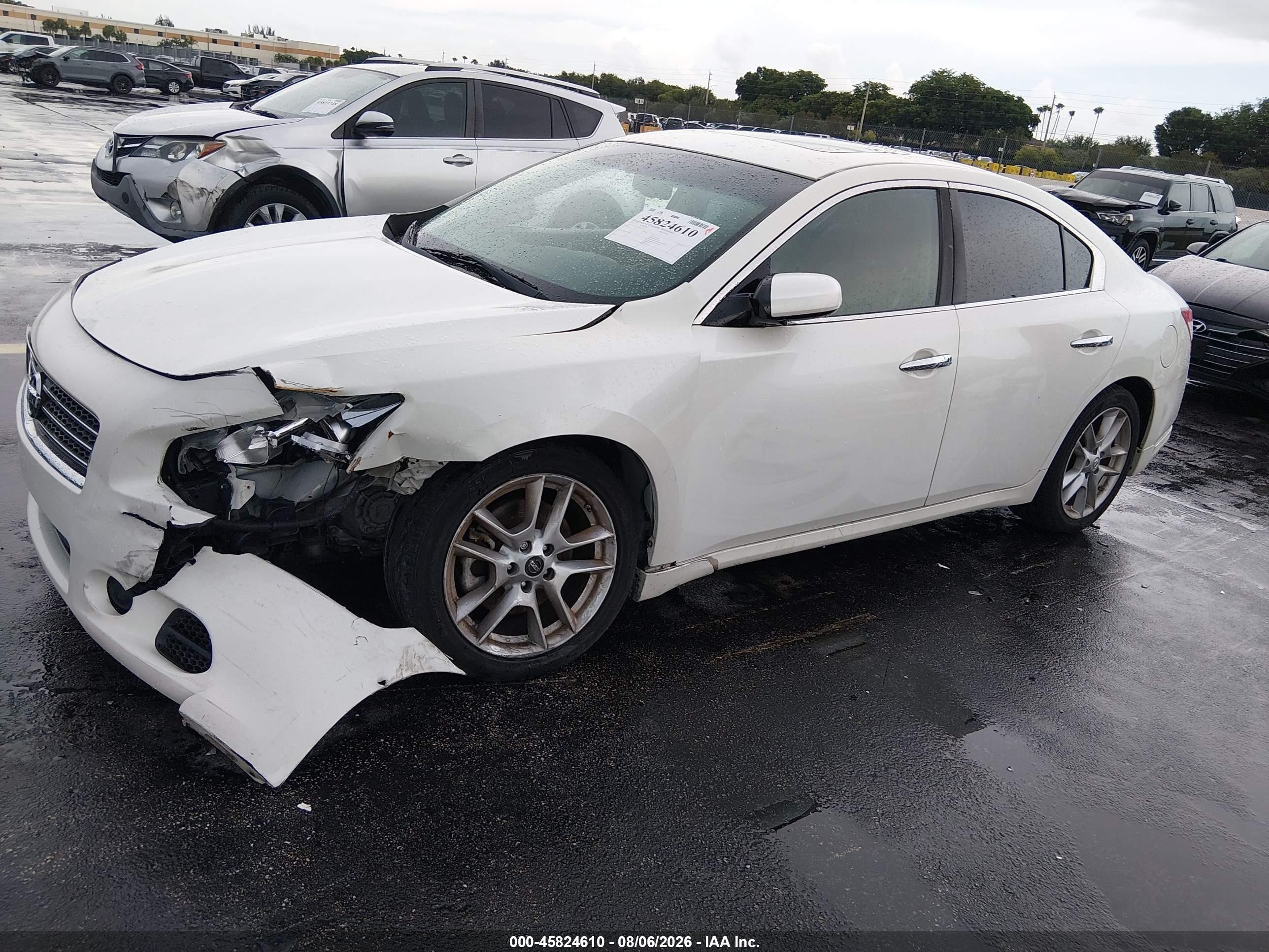 2011 Nissan Maxima 3.5 S White vin: 1N4AA5AP2BC821201