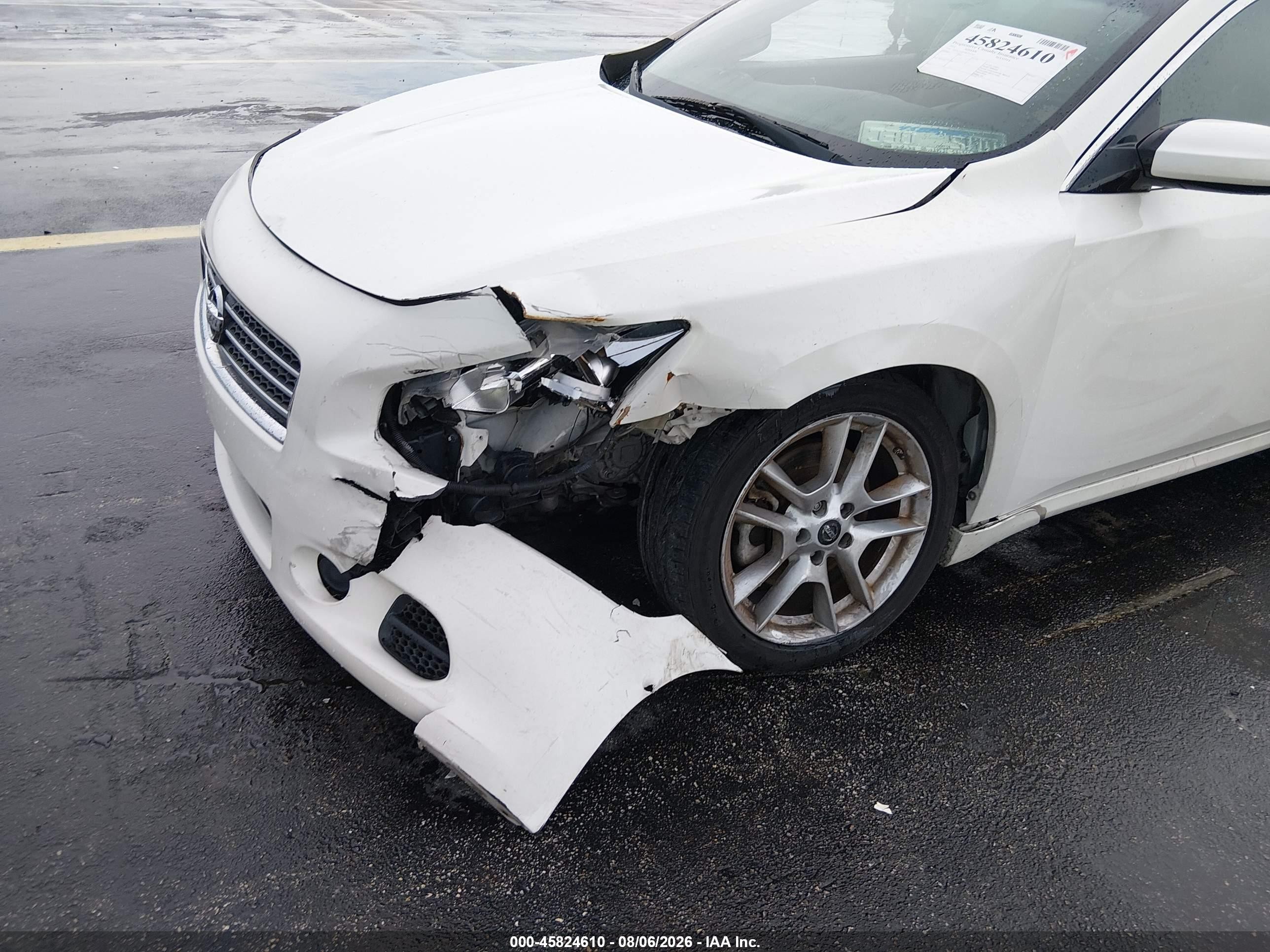 2011 Nissan Maxima 3.5 S White vin: 1N4AA5AP2BC821201