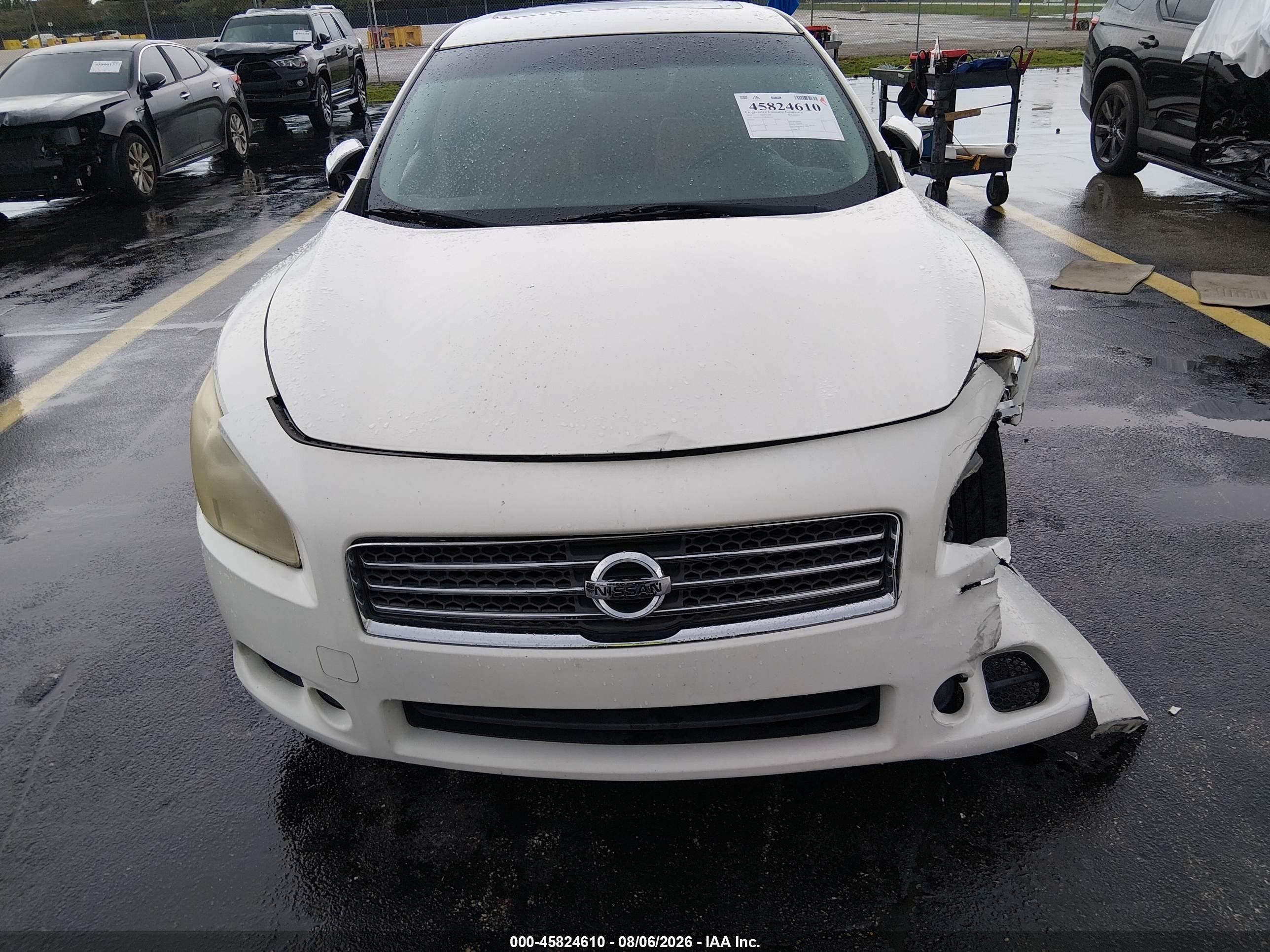 2011 Nissan Maxima 3.5 S White vin: 1N4AA5AP2BC821201