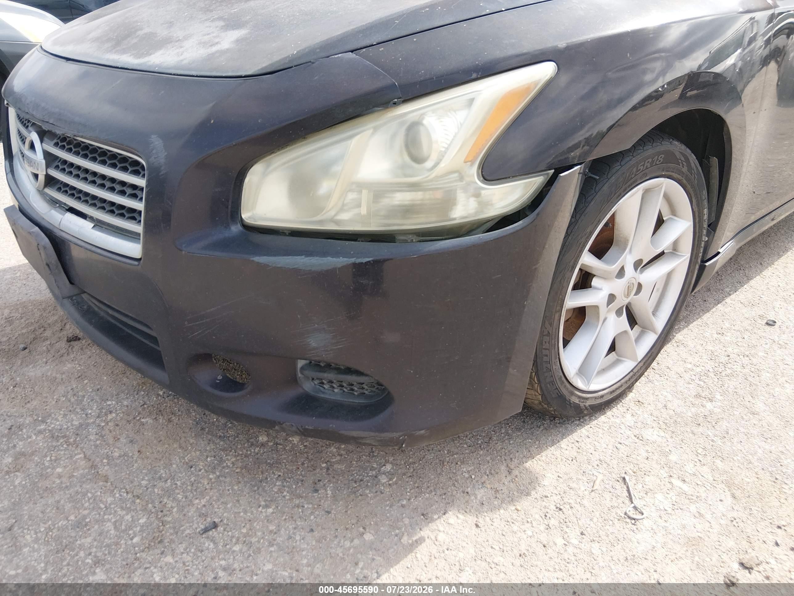 2011 Nissan Maxima 3.5 S Black vin: 1N4AA5AP2BC822302