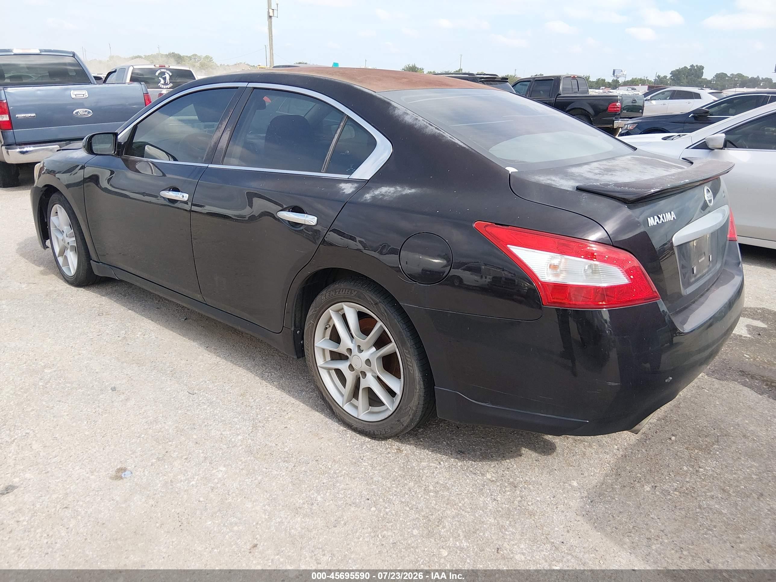 2011 Nissan Maxima 3.5 S Black vin: 1N4AA5AP2BC822302