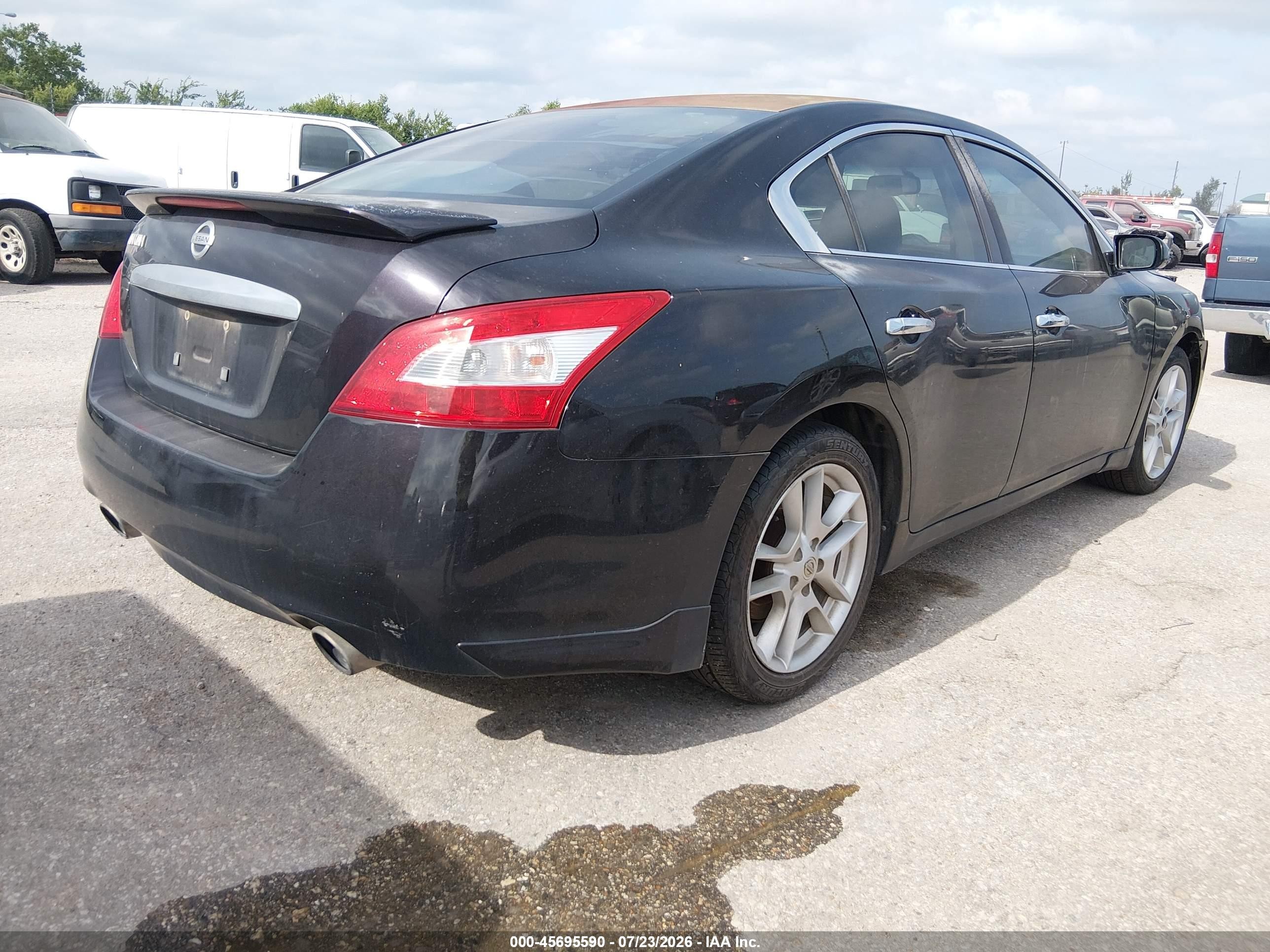 2011 Nissan Maxima 3.5 S Black vin: 1N4AA5AP2BC822302