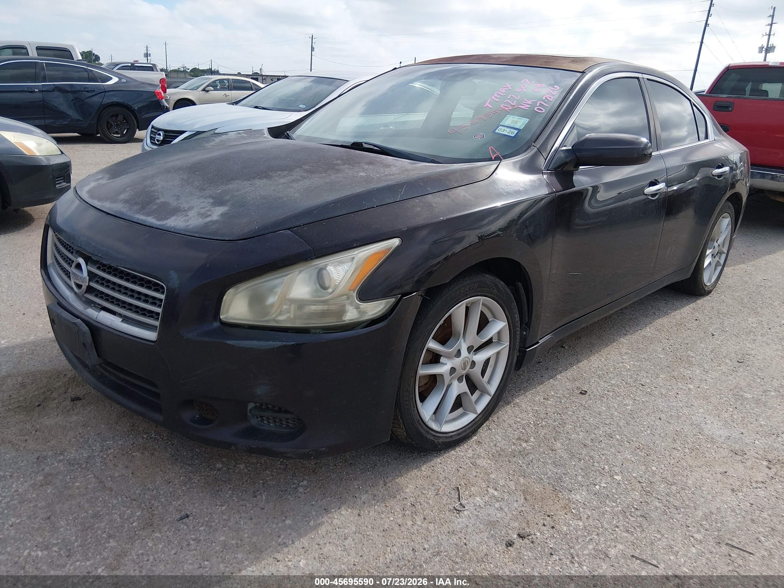 2011 Nissan Maxima 3.5 S Black vin: 1N4AA5AP2BC822302