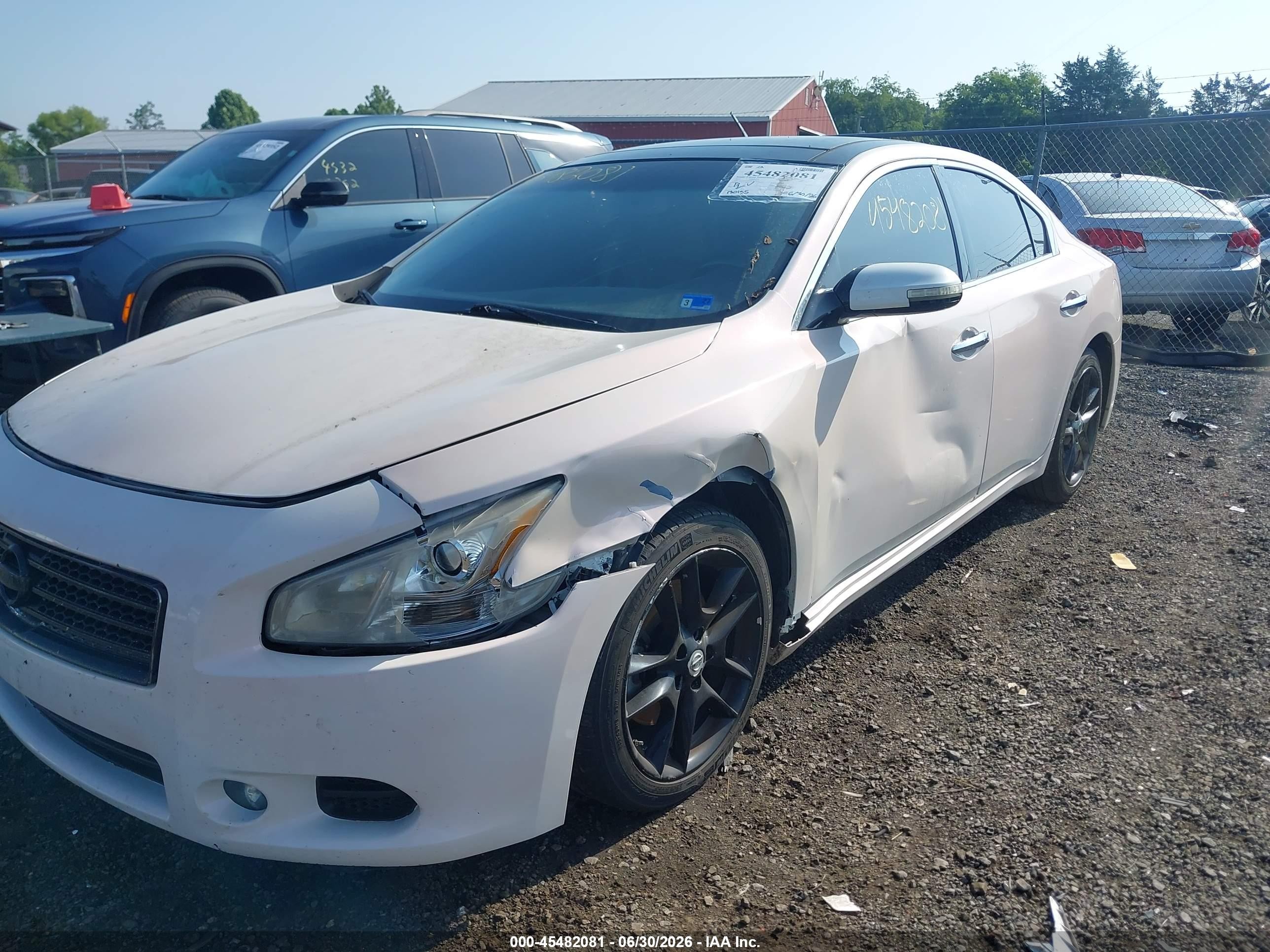 2011 Nissan Maxima 3.5 Sv Белый vin: 1N4AA5AP2BC862685