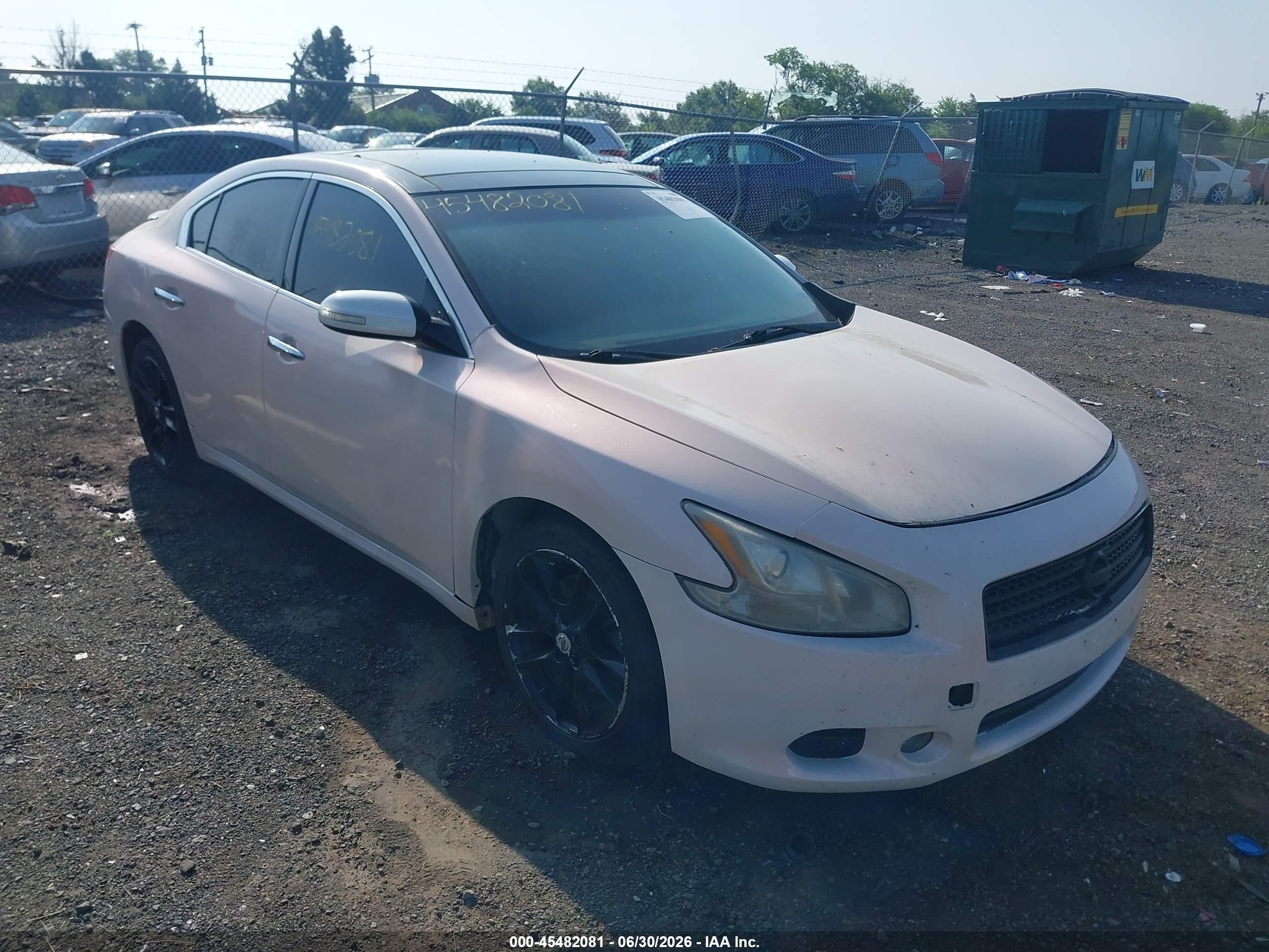 2011 Nissan Maxima 3.5 Sv Белый vin: 1N4AA5AP2BC862685