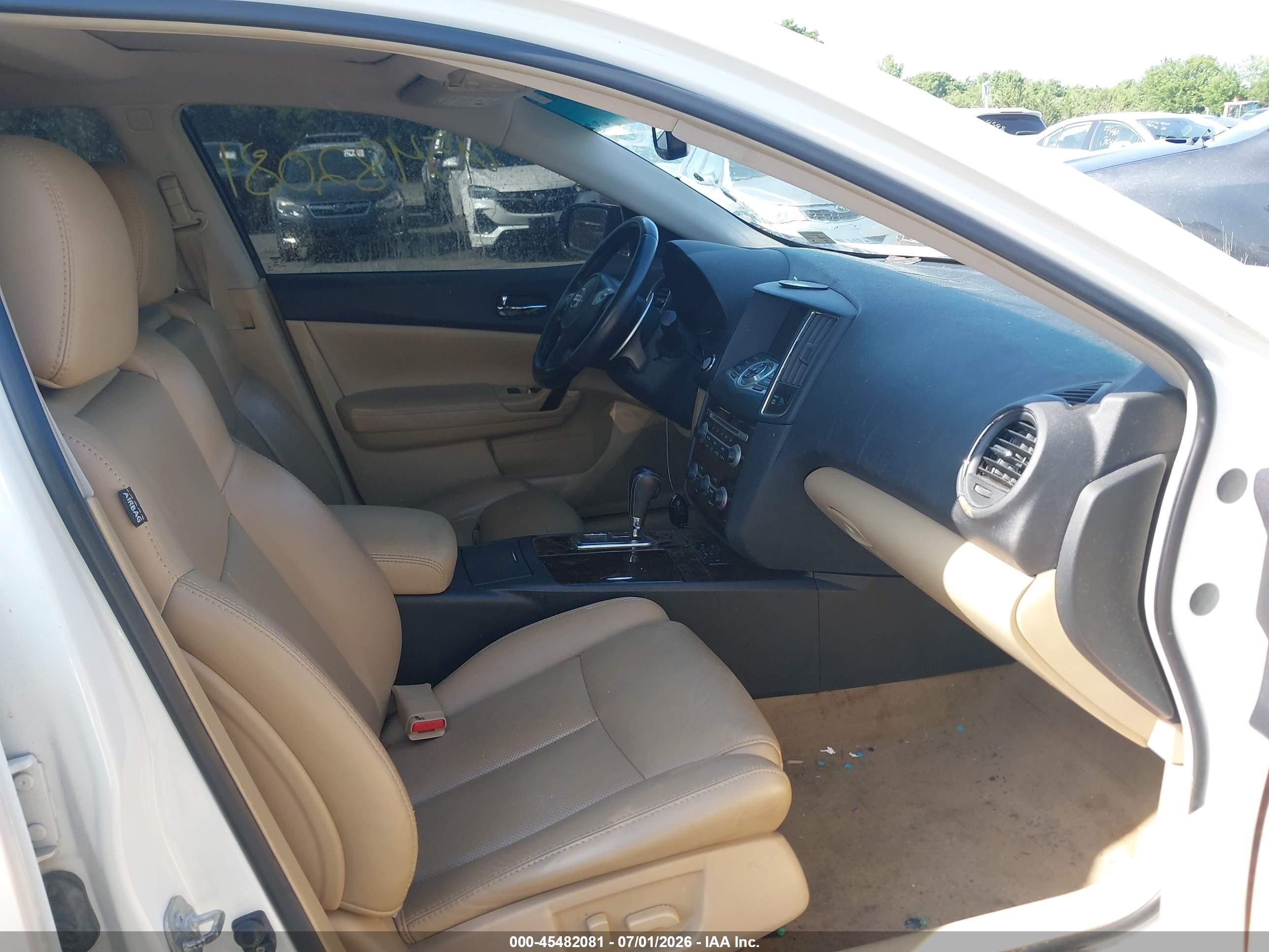 2011 Nissan Maxima 3.5 Sv Белый vin: 1N4AA5AP2BC862685