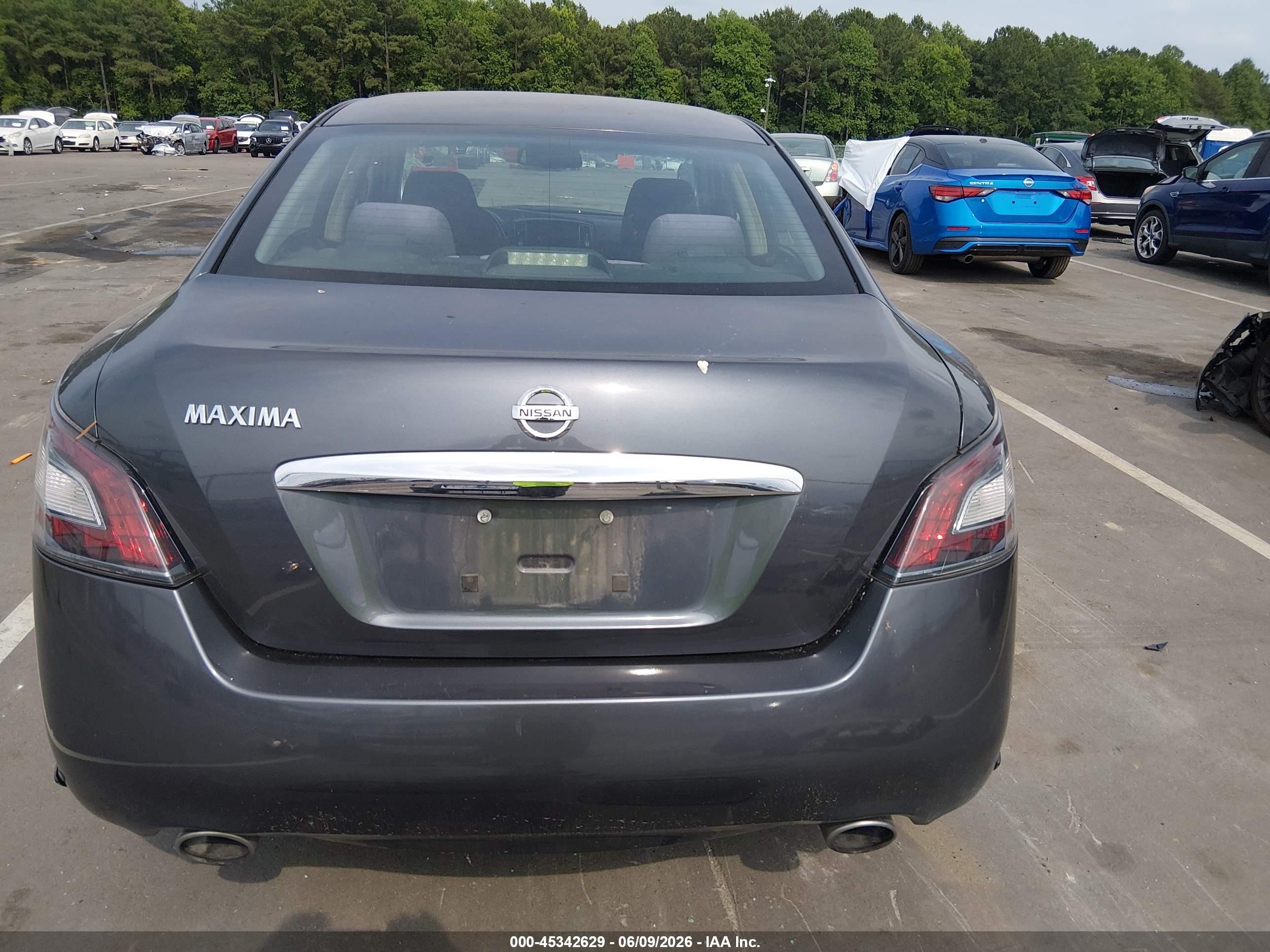 2012 Nissan Maxima 3.5 S Blue vin: 1N4AA5AP2CC804111