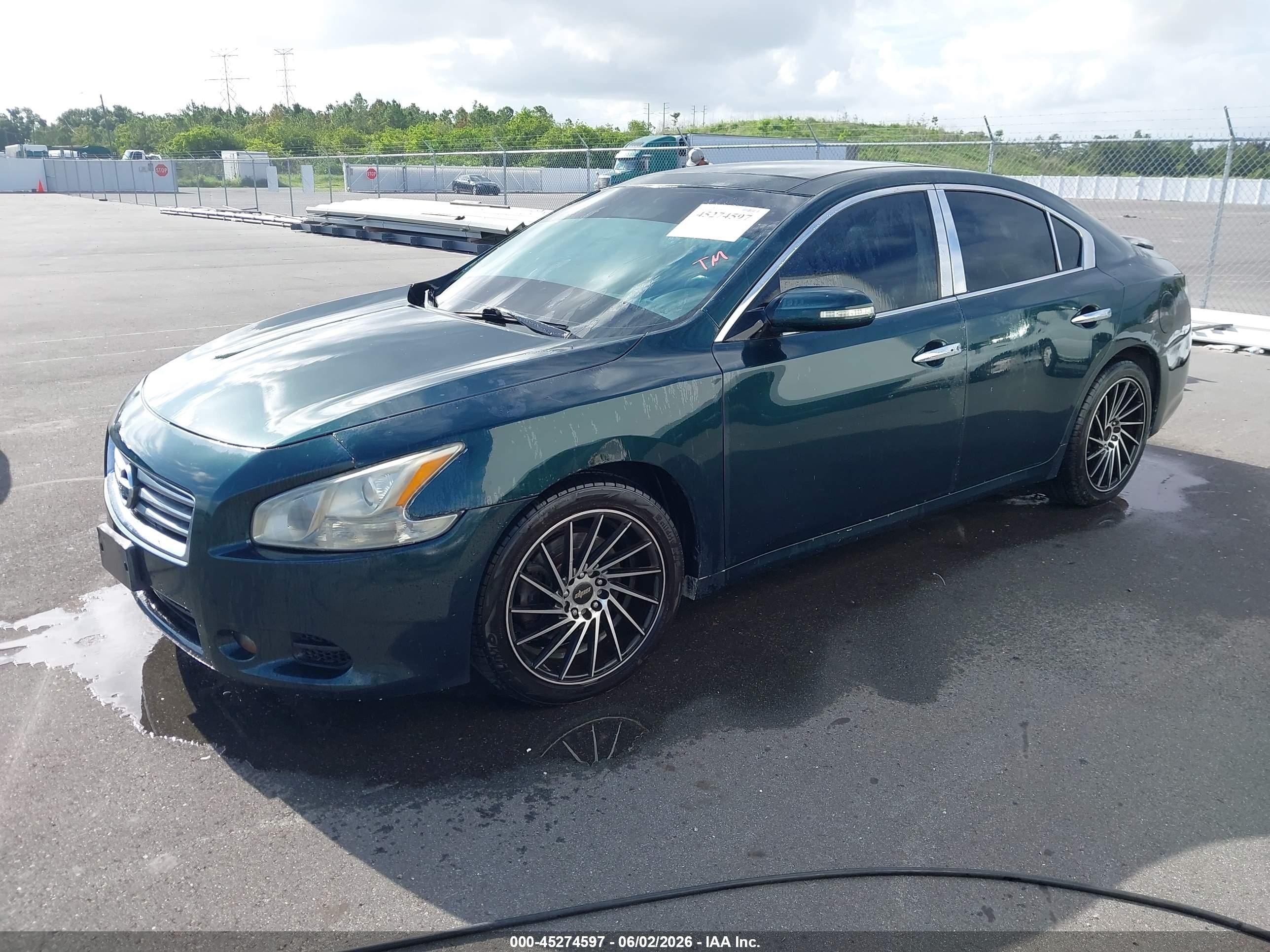 2012 Nissan Maxima 3.5 Sv Green vin: 1N4AA5AP2CC816758