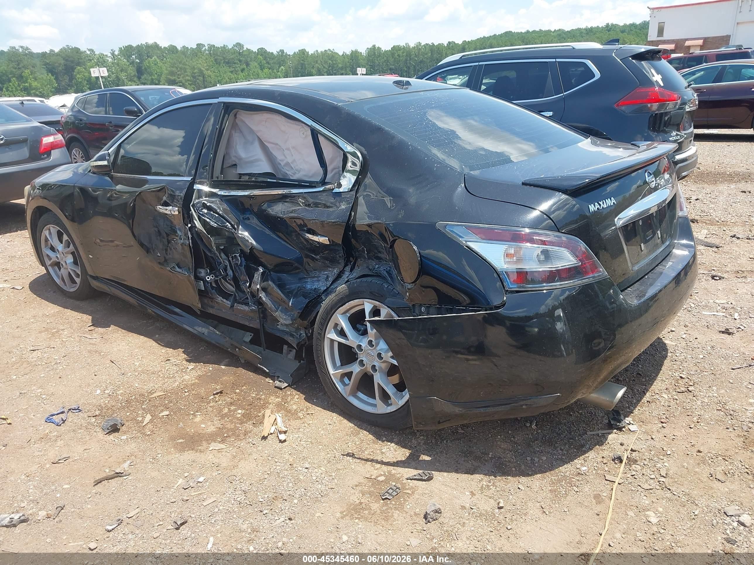 2012 Nissan Maxima 3.5 Sv Black vin: 1N4AA5AP2CC829767