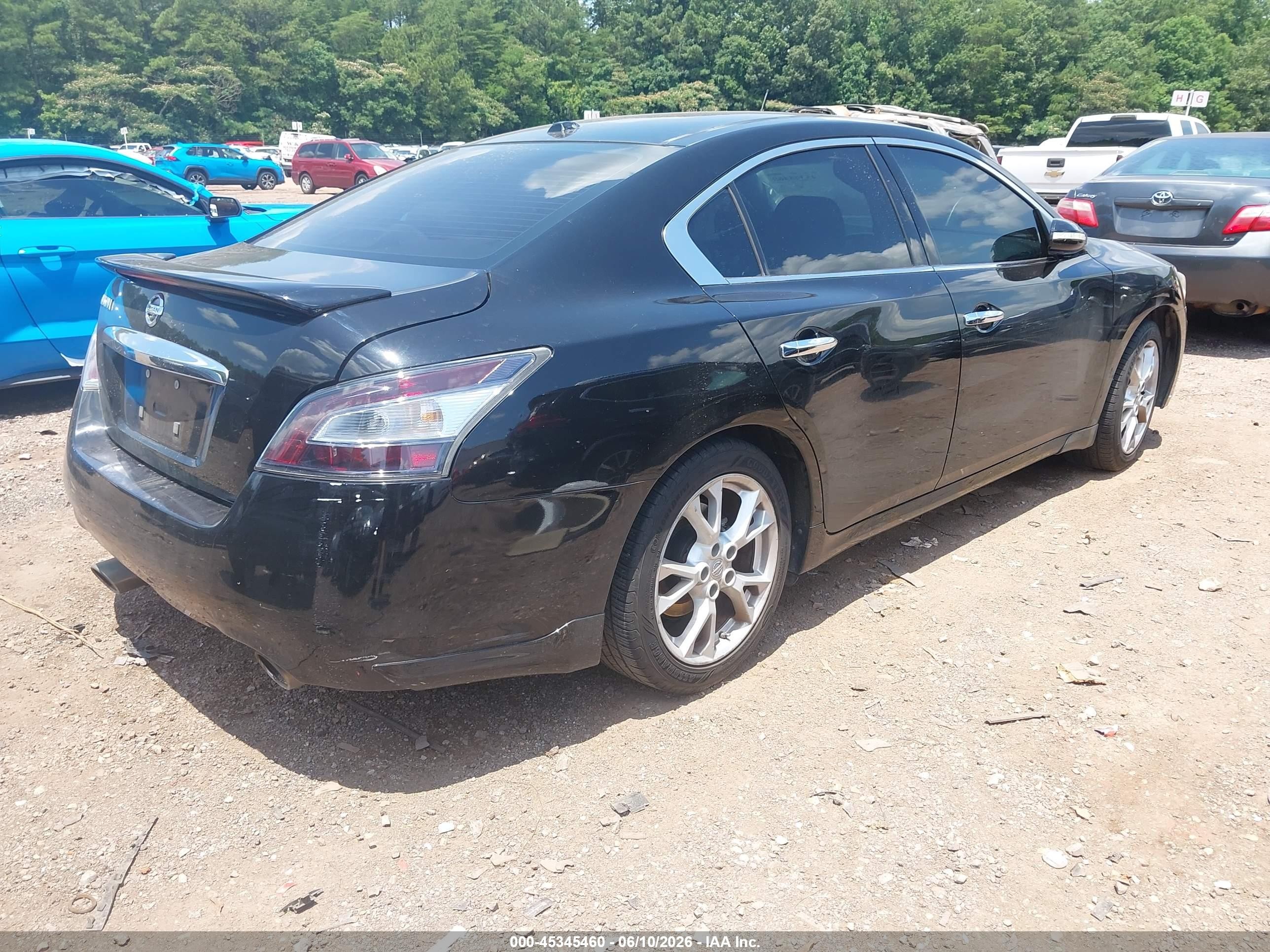 2012 Nissan Maxima 3.5 Sv Black vin: 1N4AA5AP2CC829767