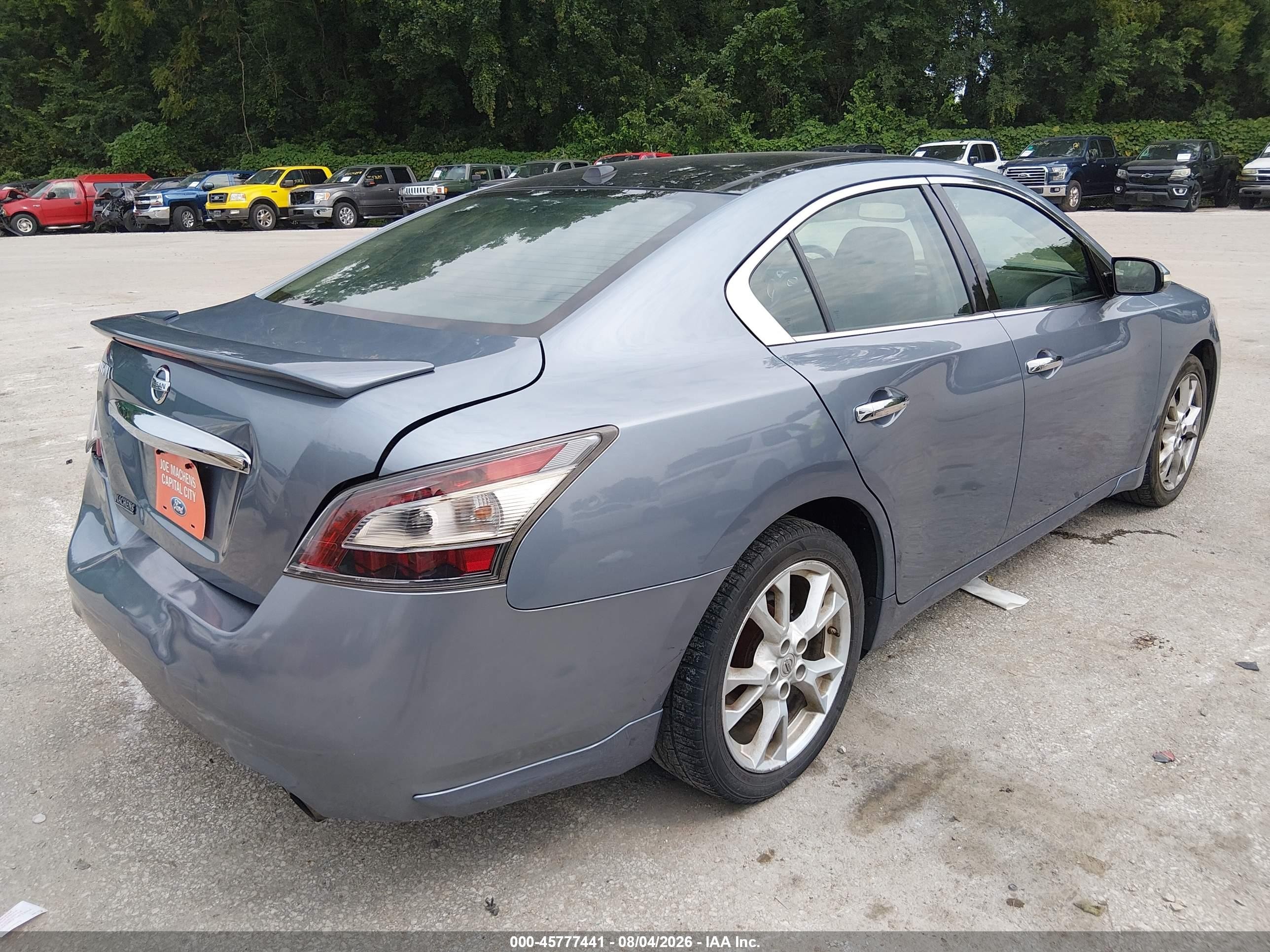 2012 Nissan Maxima 3.5 Sv Blue vin: 1N4AA5AP2CC834810
