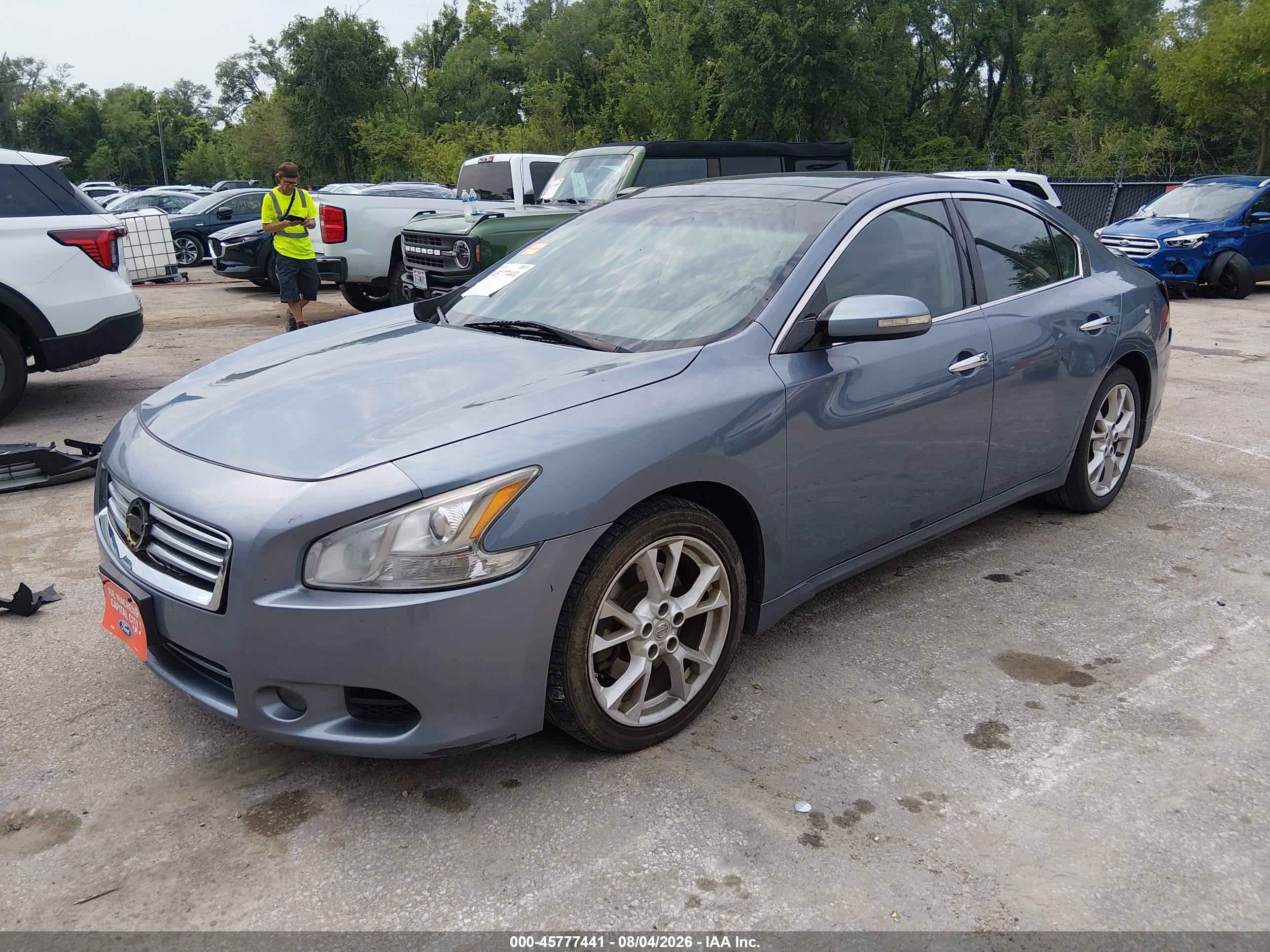 2012 Nissan Maxima 3.5 Sv Blue vin: 1N4AA5AP2CC834810