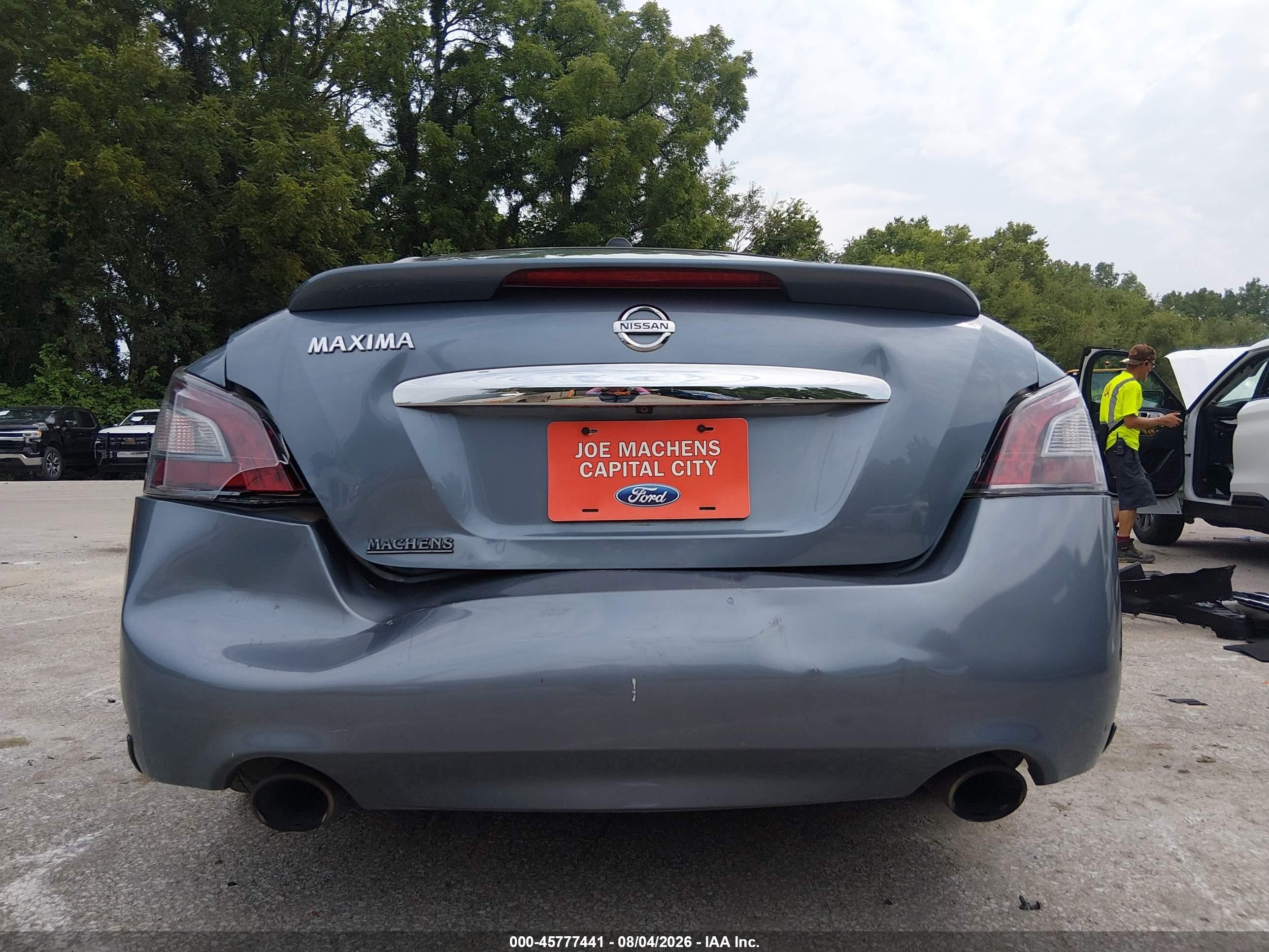 2012 Nissan Maxima 3.5 Sv Blue vin: 1N4AA5AP2CC834810