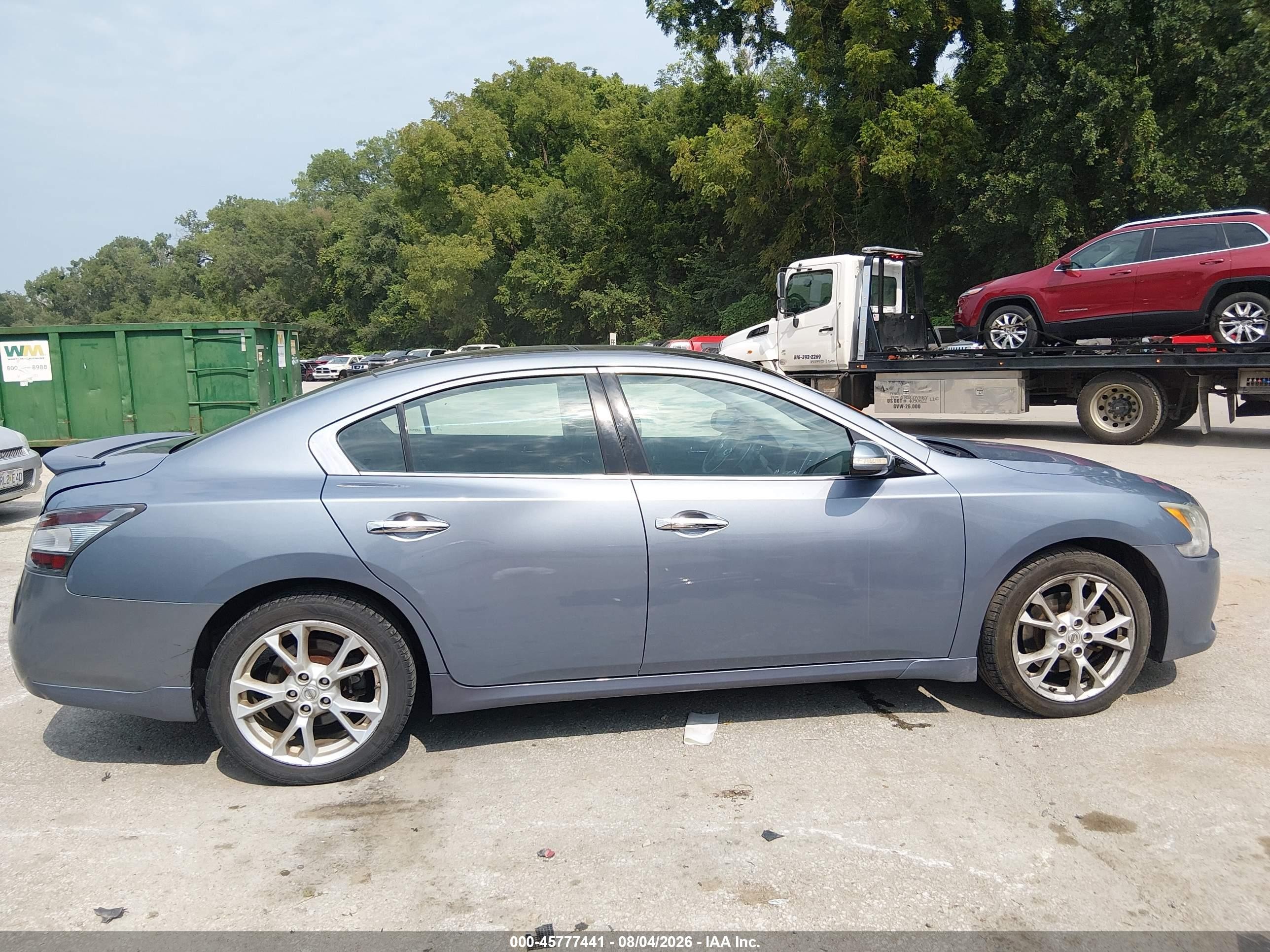 2012 Nissan Maxima 3.5 Sv Blue vin: 1N4AA5AP2CC834810