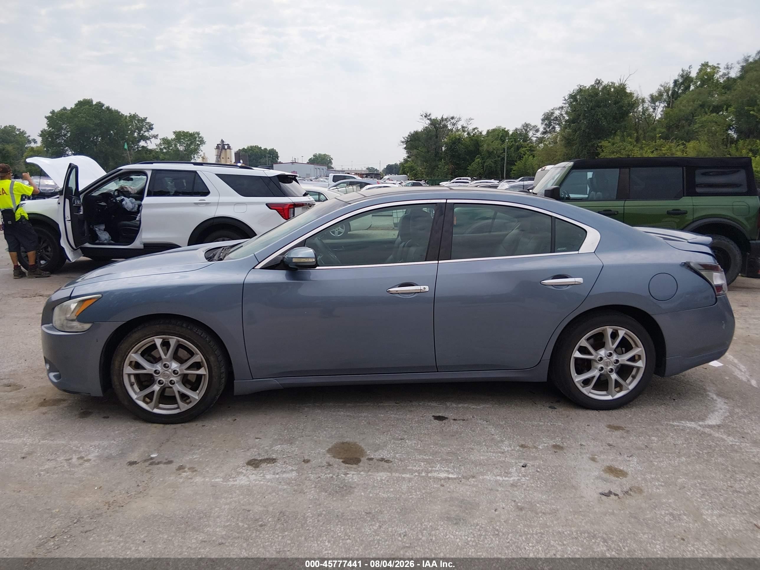 2012 Nissan Maxima 3.5 Sv Blue vin: 1N4AA5AP2CC834810