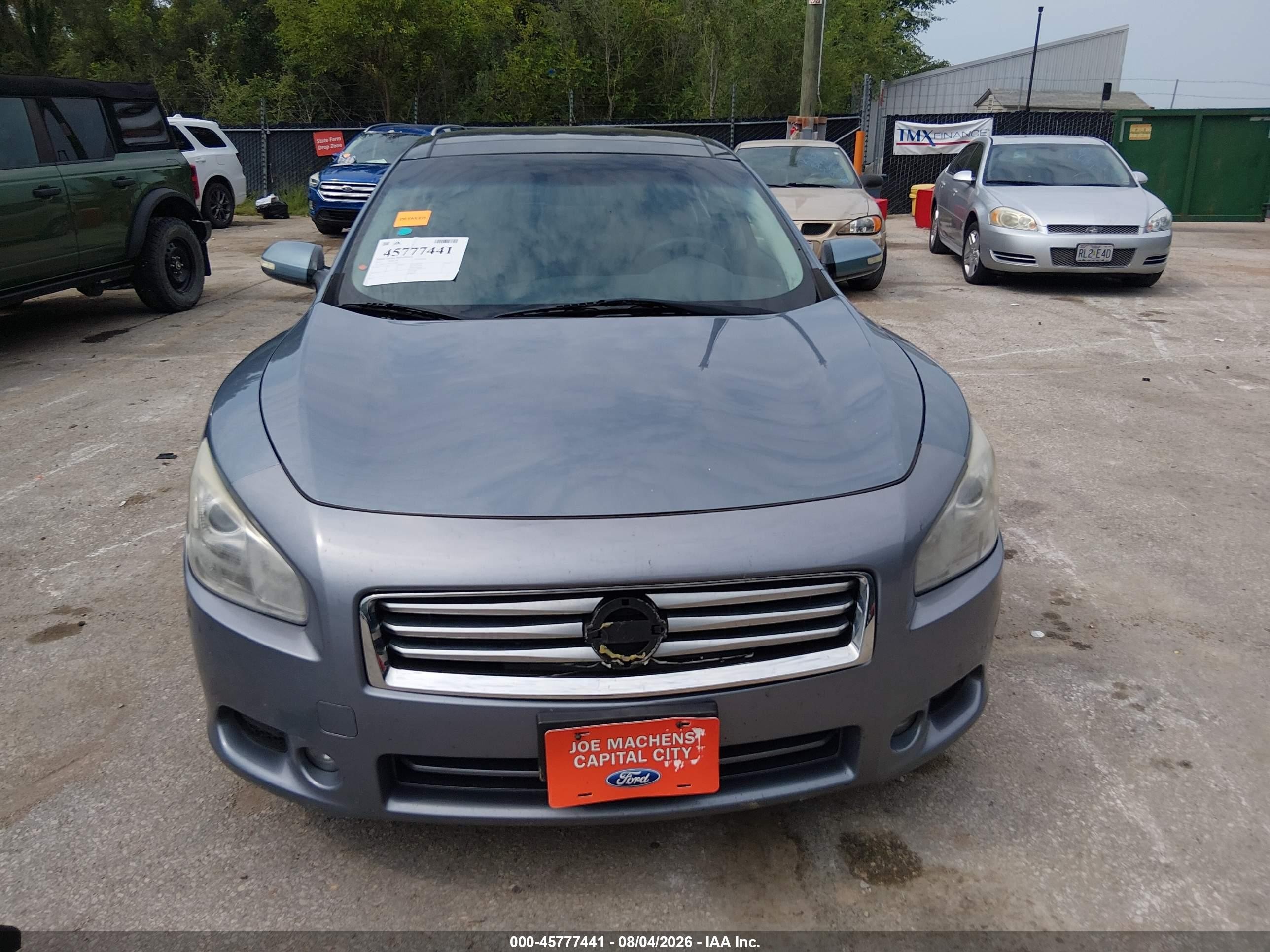 2012 Nissan Maxima 3.5 Sv Blue vin: 1N4AA5AP2CC834810