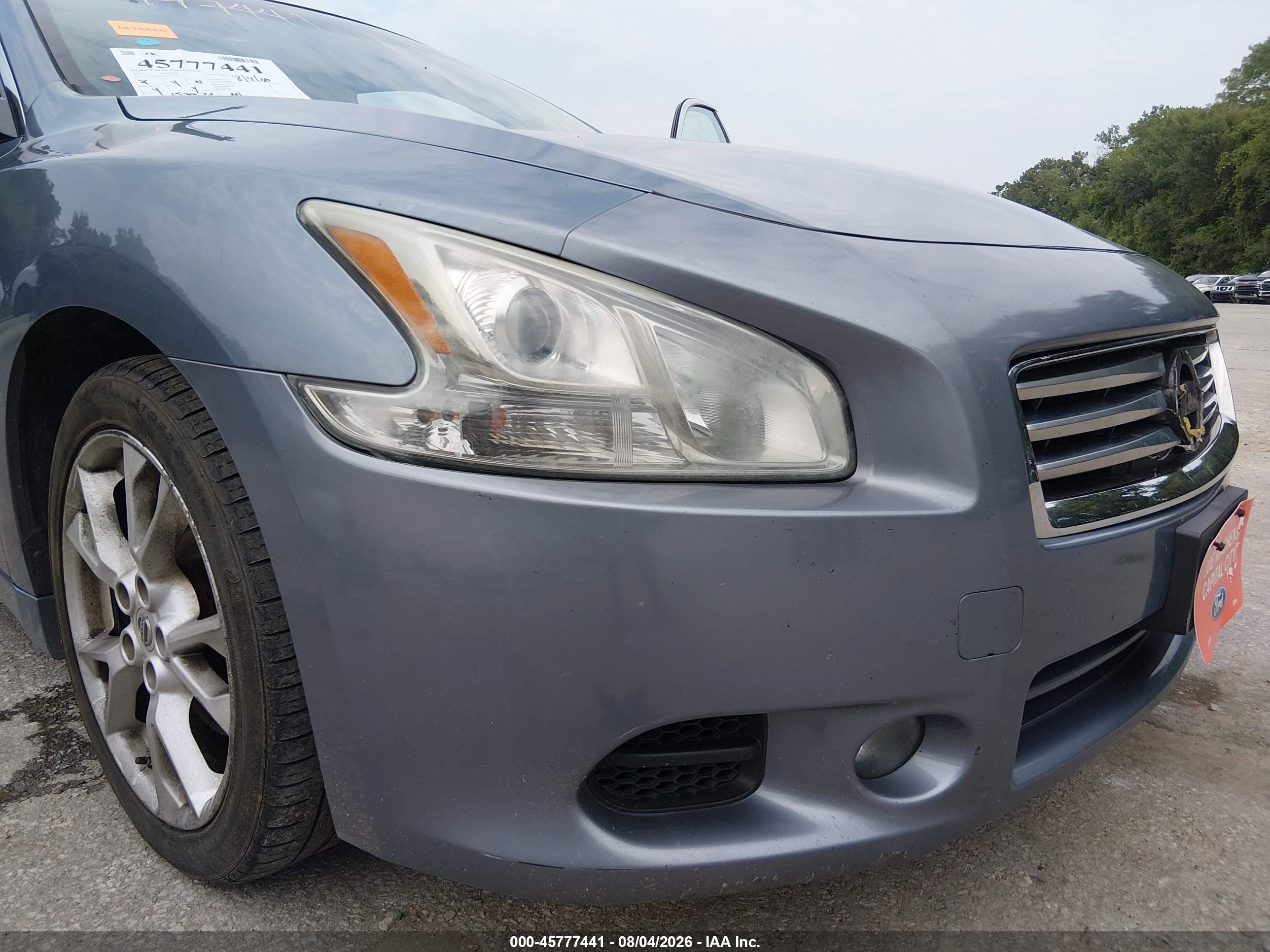 2012 Nissan Maxima 3.5 Sv Blue vin: 1N4AA5AP2CC834810
