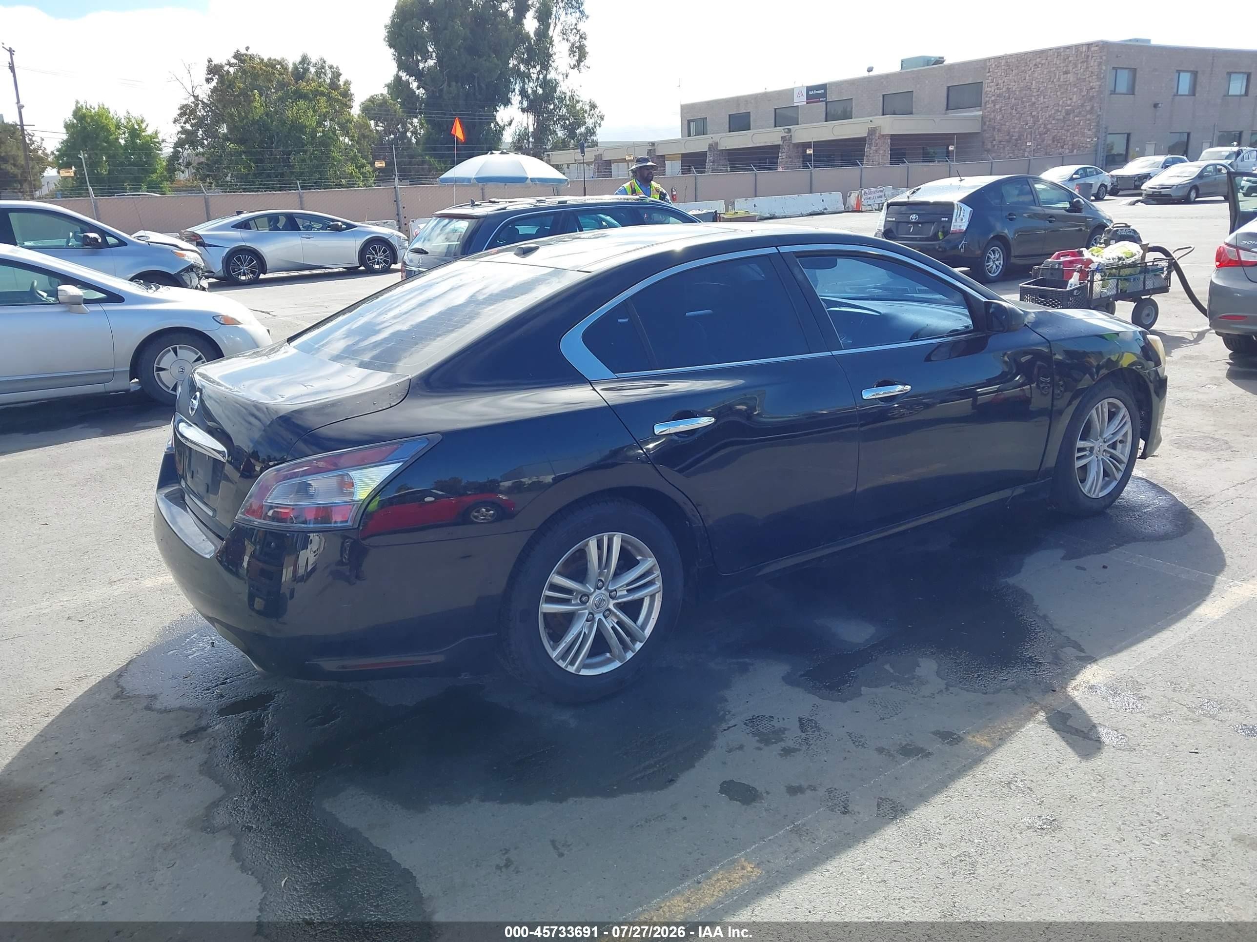 2012 Nissan Maxima 3.5 Sv Black vin: 1N4AA5AP2CC857844