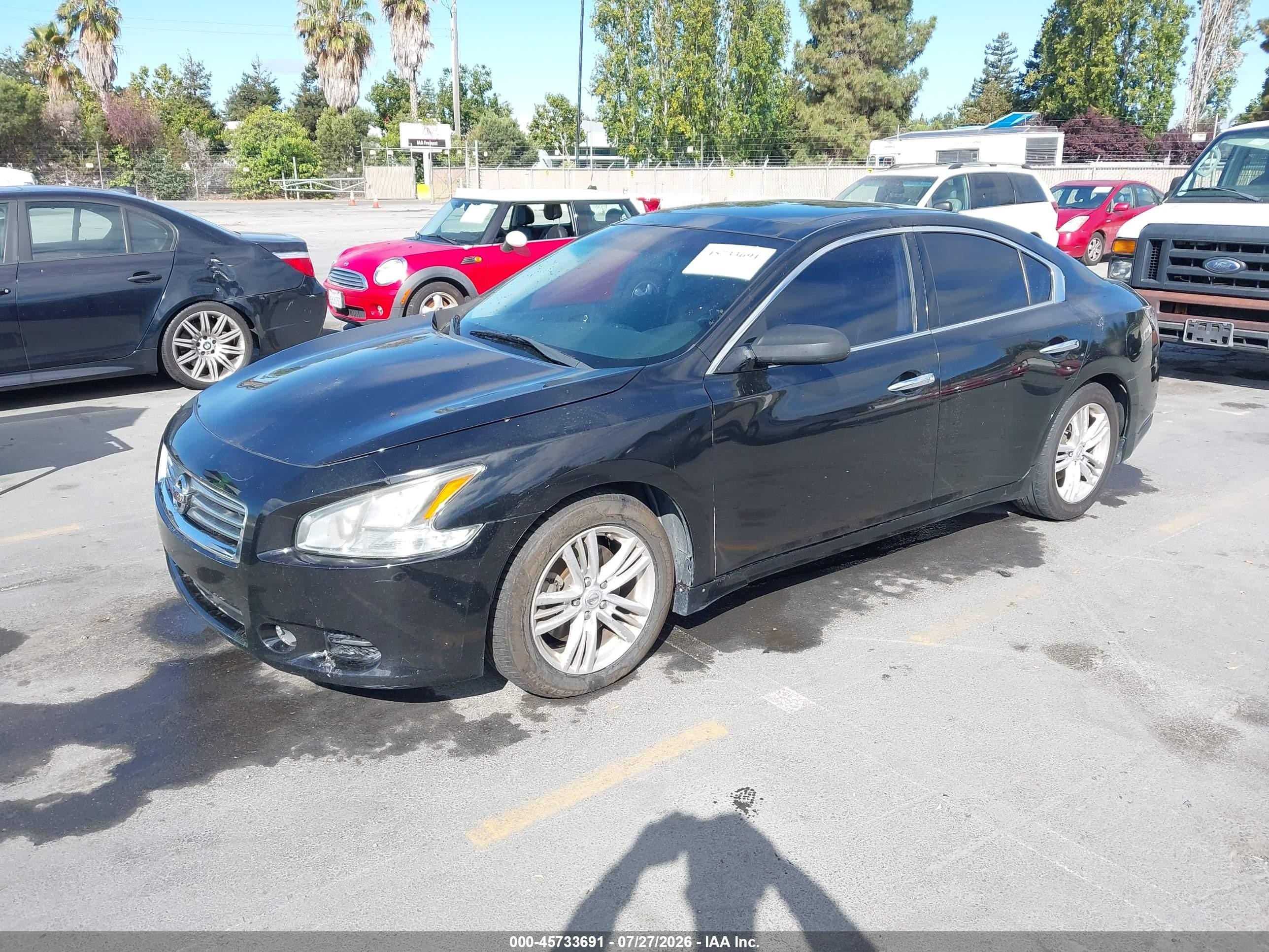 2012 Nissan Maxima 3.5 Sv Black vin: 1N4AA5AP2CC857844