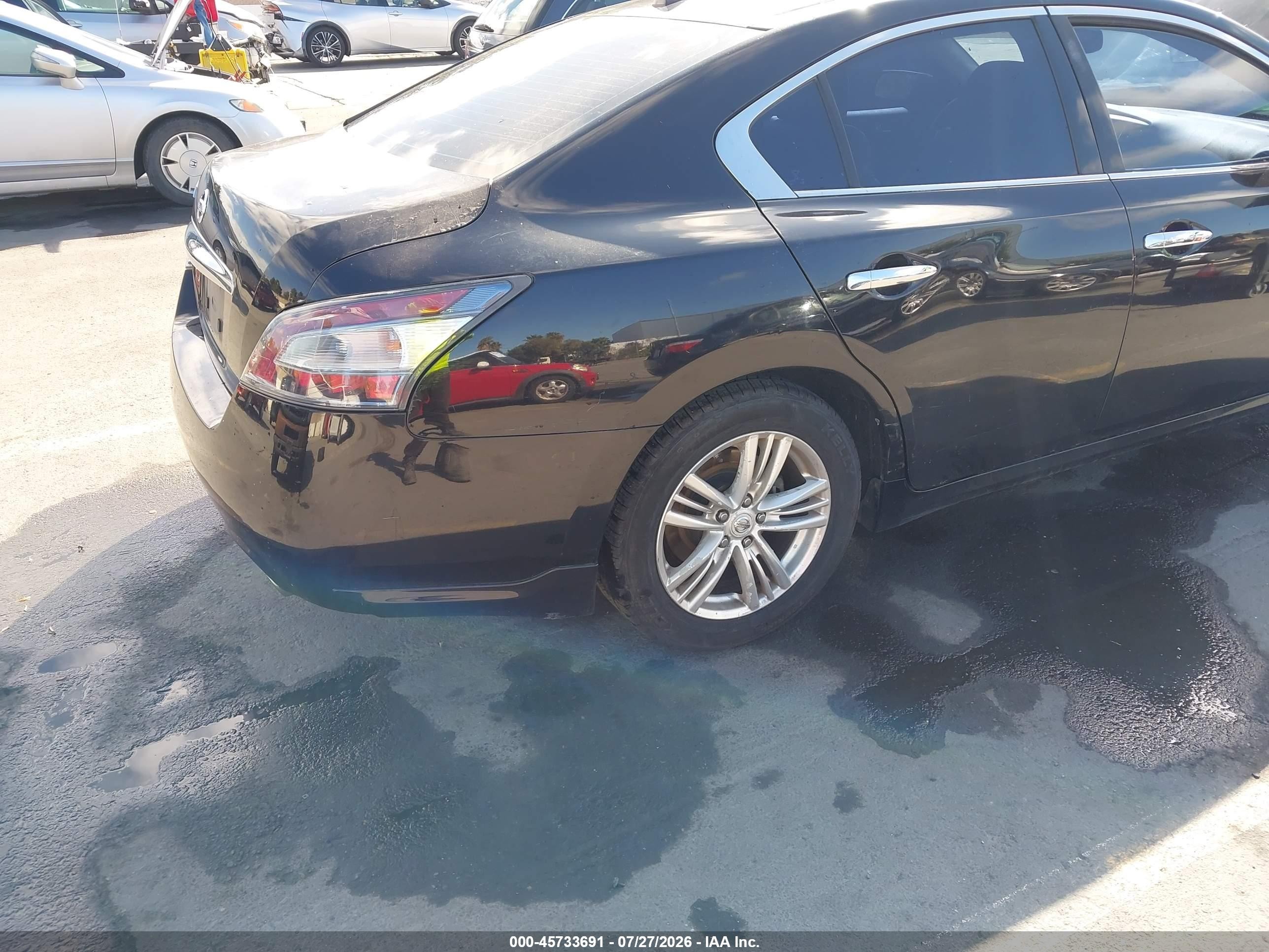 2012 Nissan Maxima 3.5 Sv Black vin: 1N4AA5AP2CC857844