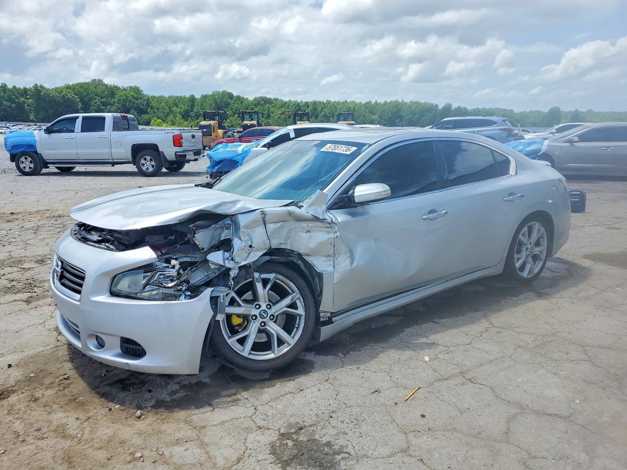 2012 Nissan Maxima S/sv Silver vin: 1N4AA5AP2CC861165