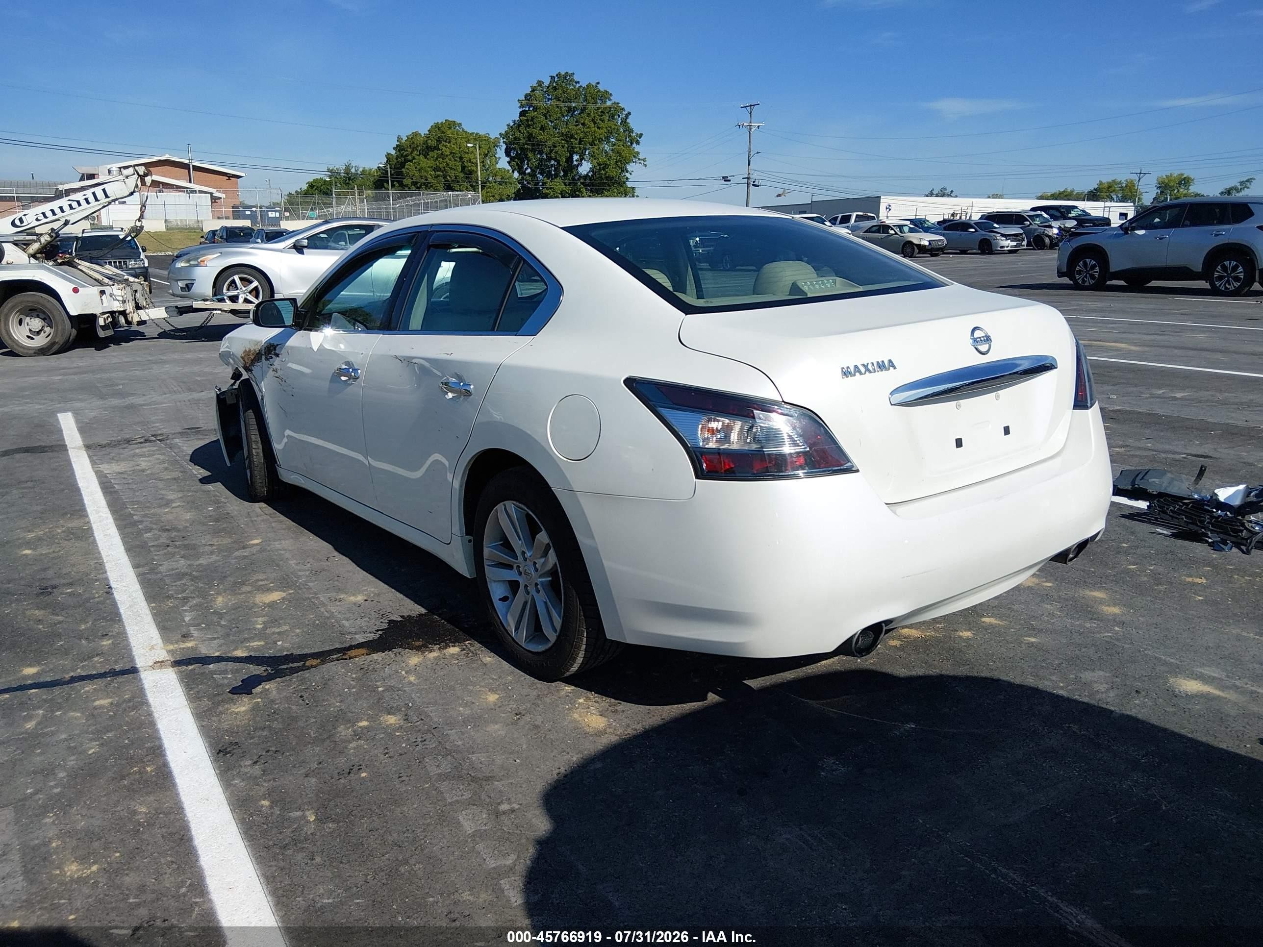 2013 Nissan Maxima 3.5 S Белый vin: 1N4AA5AP2DC823629