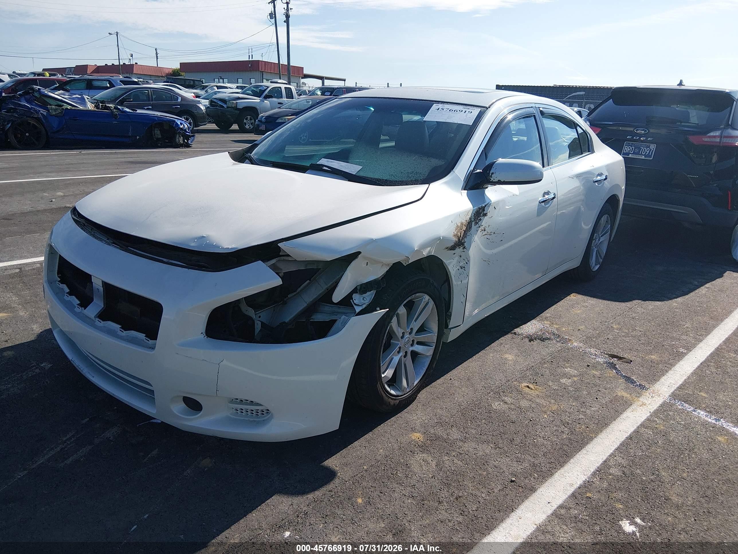 2013 Nissan Maxima 3.5 S Белый vin: 1N4AA5AP2DC823629