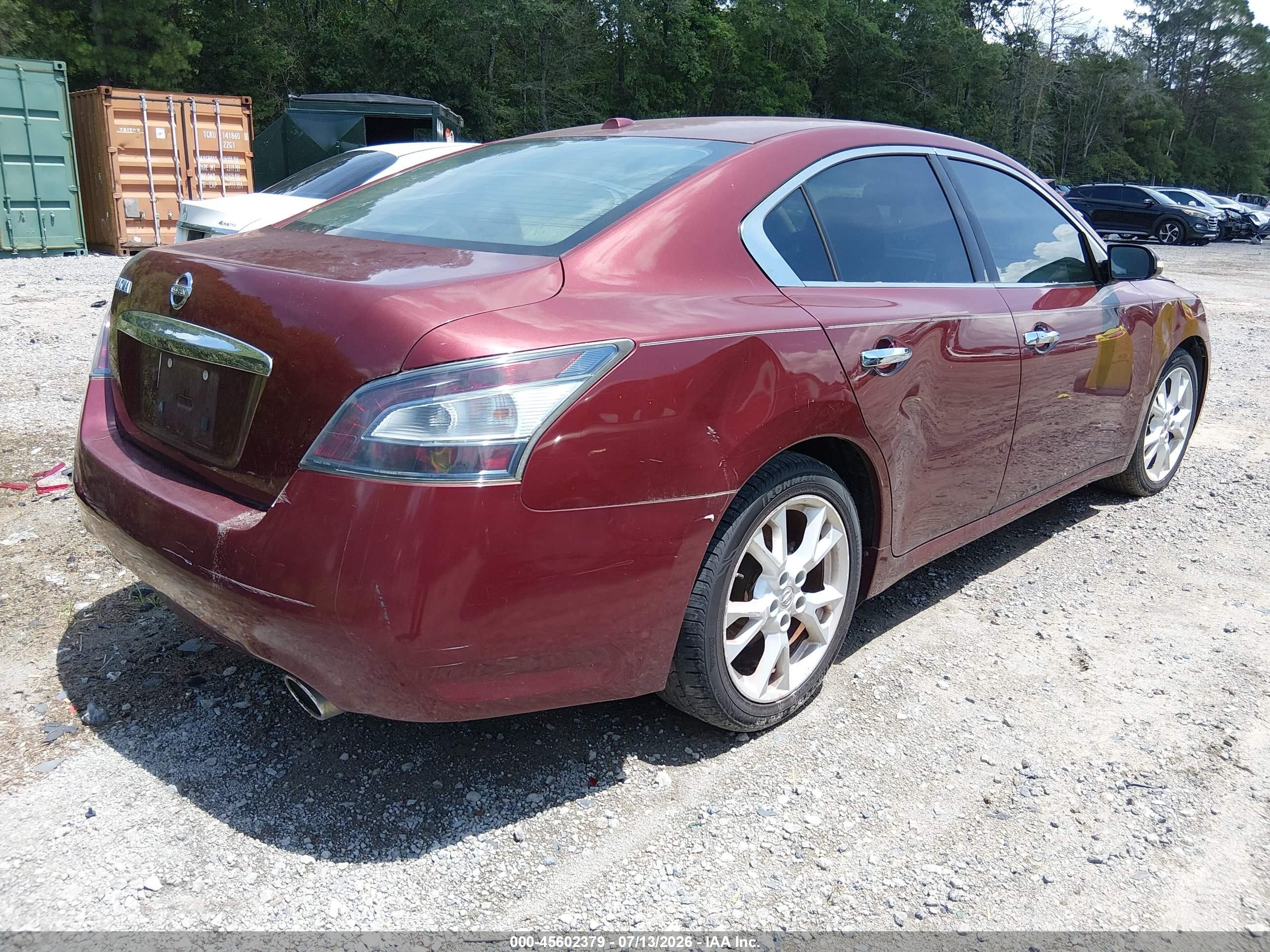 2013 Nissan Maxima 3.5 Sv Red vin: 1N4AA5AP2DC833738