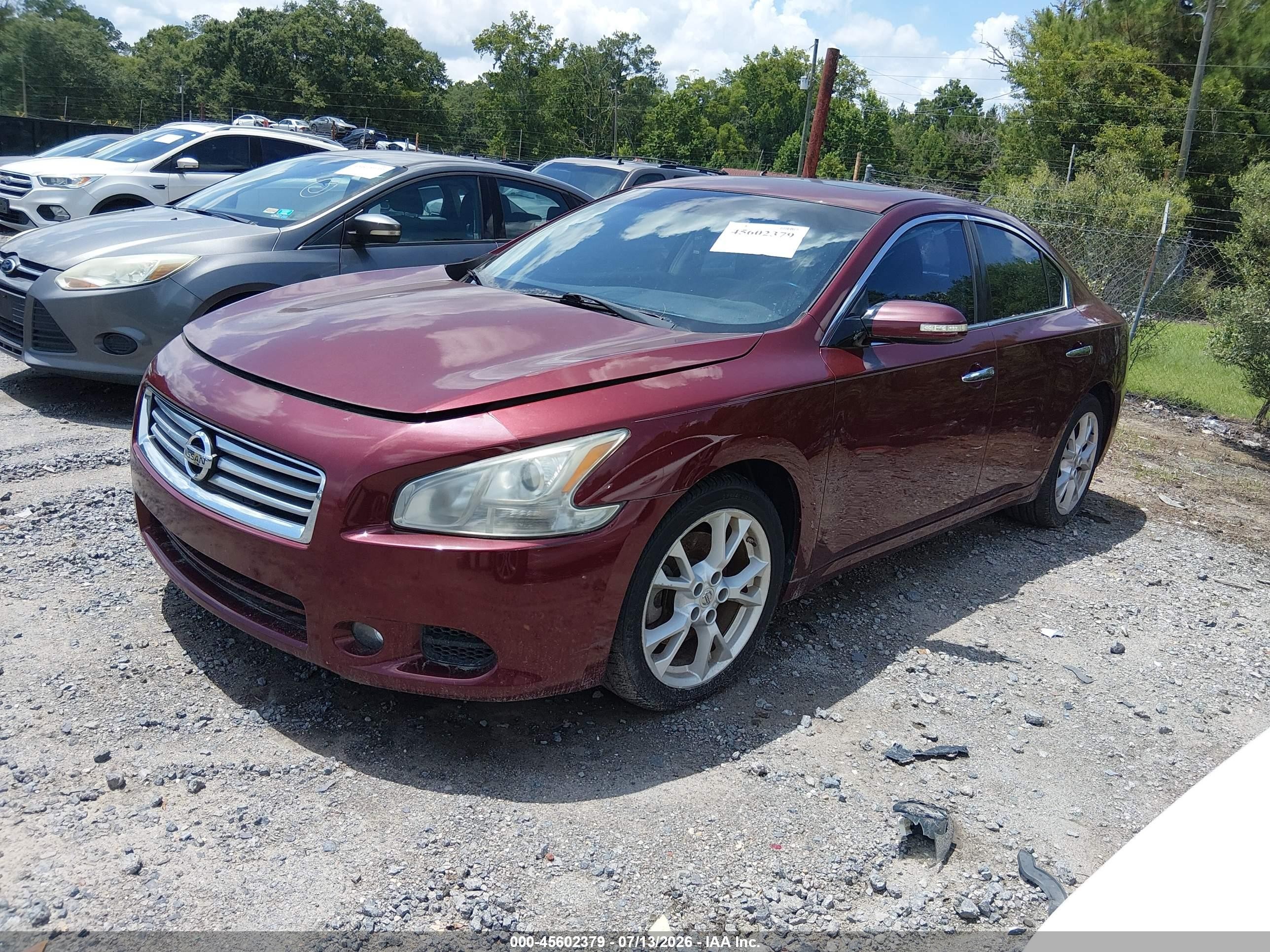 2013 Nissan Maxima 3.5 Sv Red vin: 1N4AA5AP2DC833738