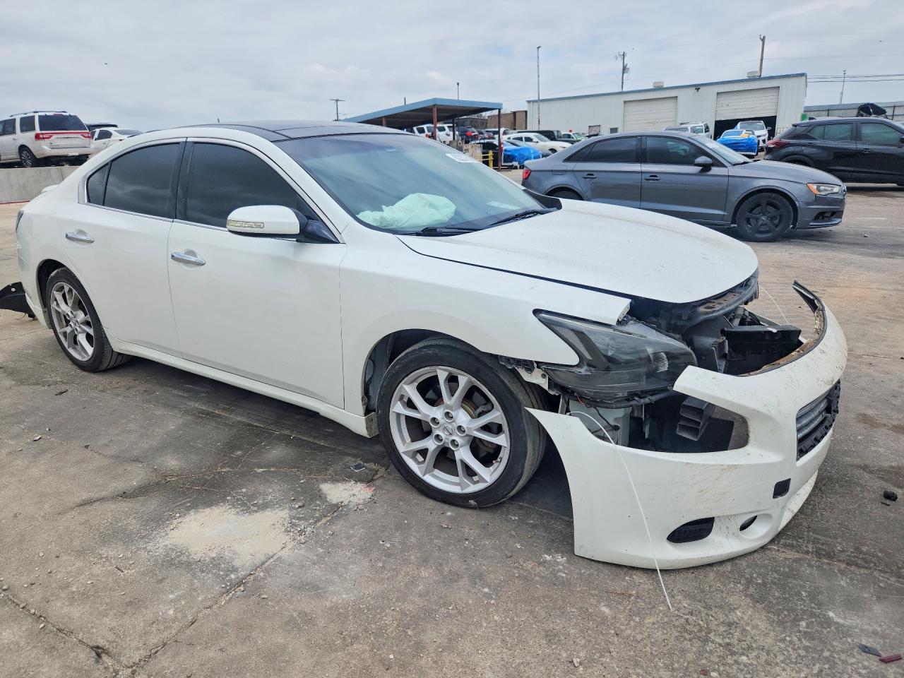 2014 Nissan Maxima 3.5 Sv White vin: 1N4AA5AP2EC436449