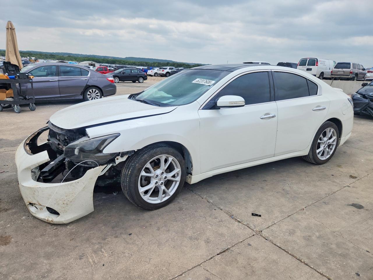 2014 Nissan Maxima 3.5 Sv White vin: 1N4AA5AP2EC436449