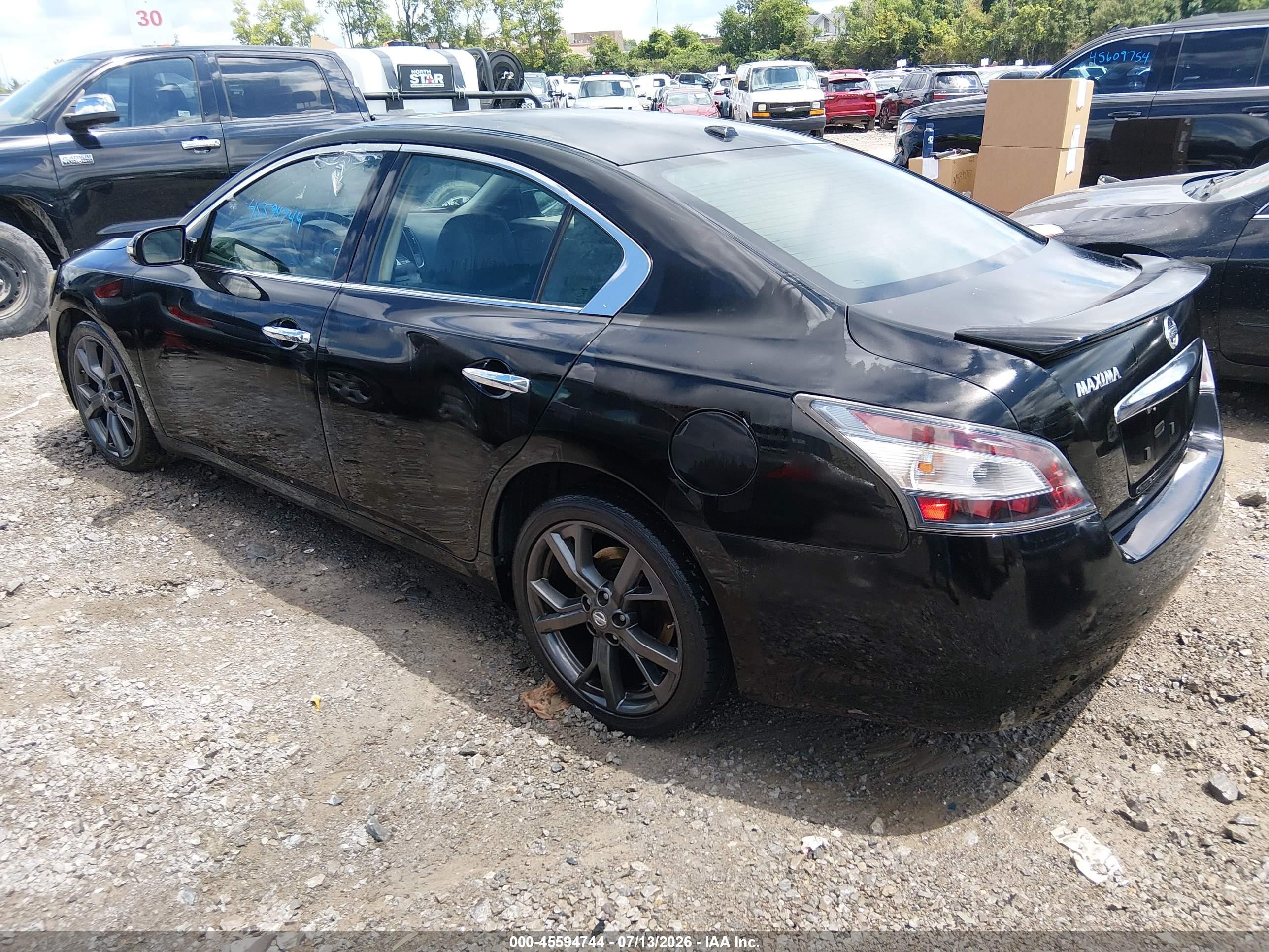 2014 Nissan Maxima 3.5 S/3.5 Sv Black vin: 1N4AA5AP2EC455793