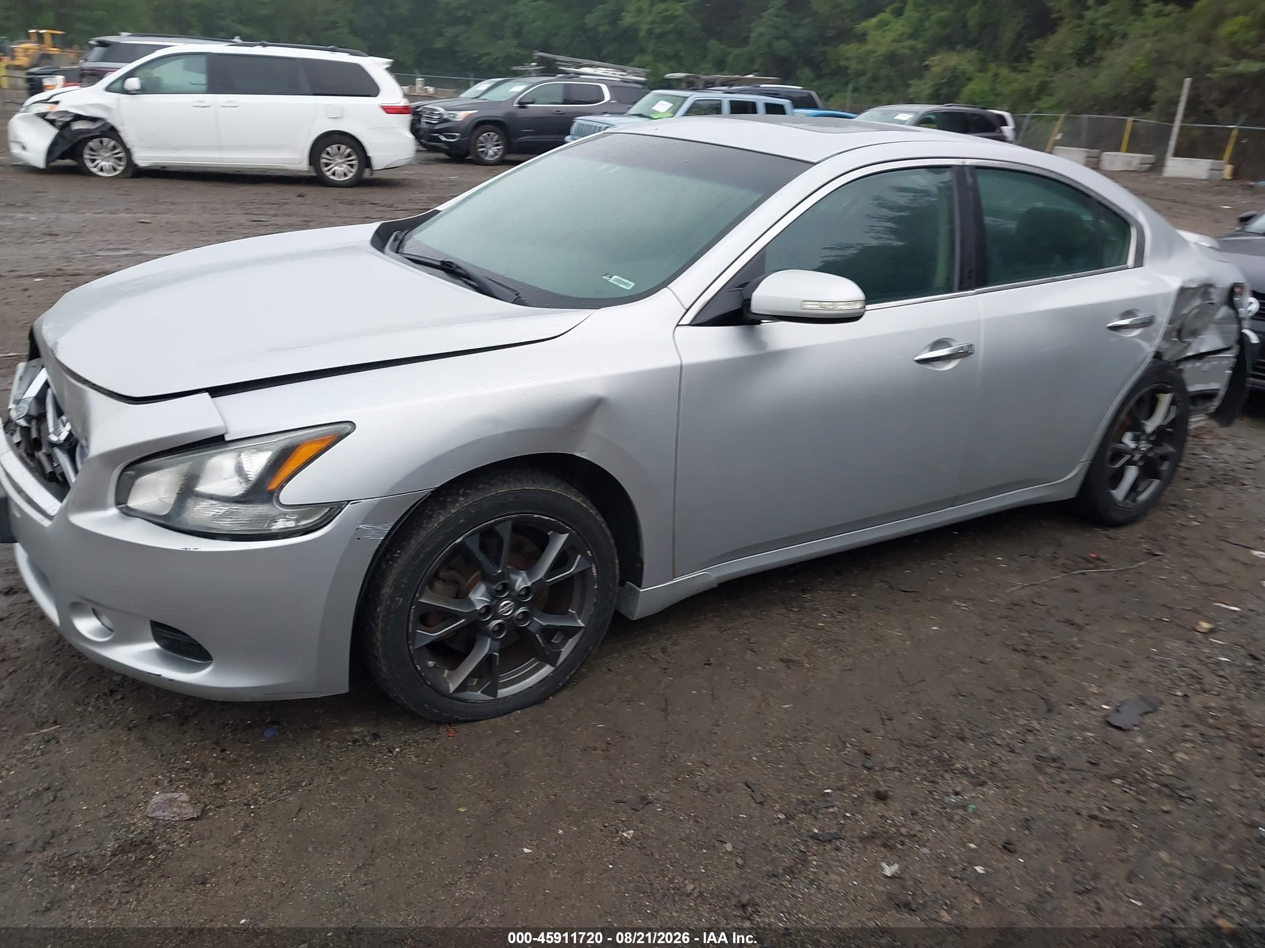 2014 Nissan Maxima 3.5 S Silver vin: 1N4AA5AP2EC462713