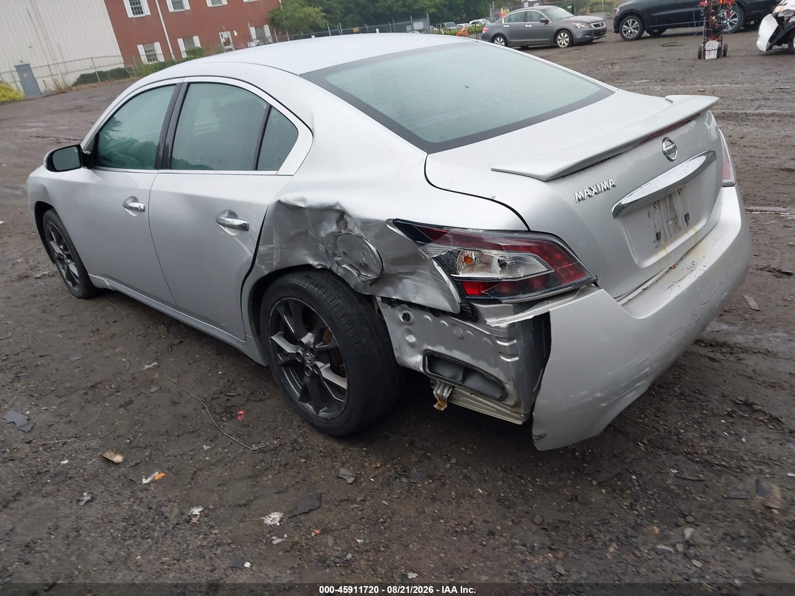 2014 Nissan Maxima 3.5 S Silver vin: 1N4AA5AP2EC462713
